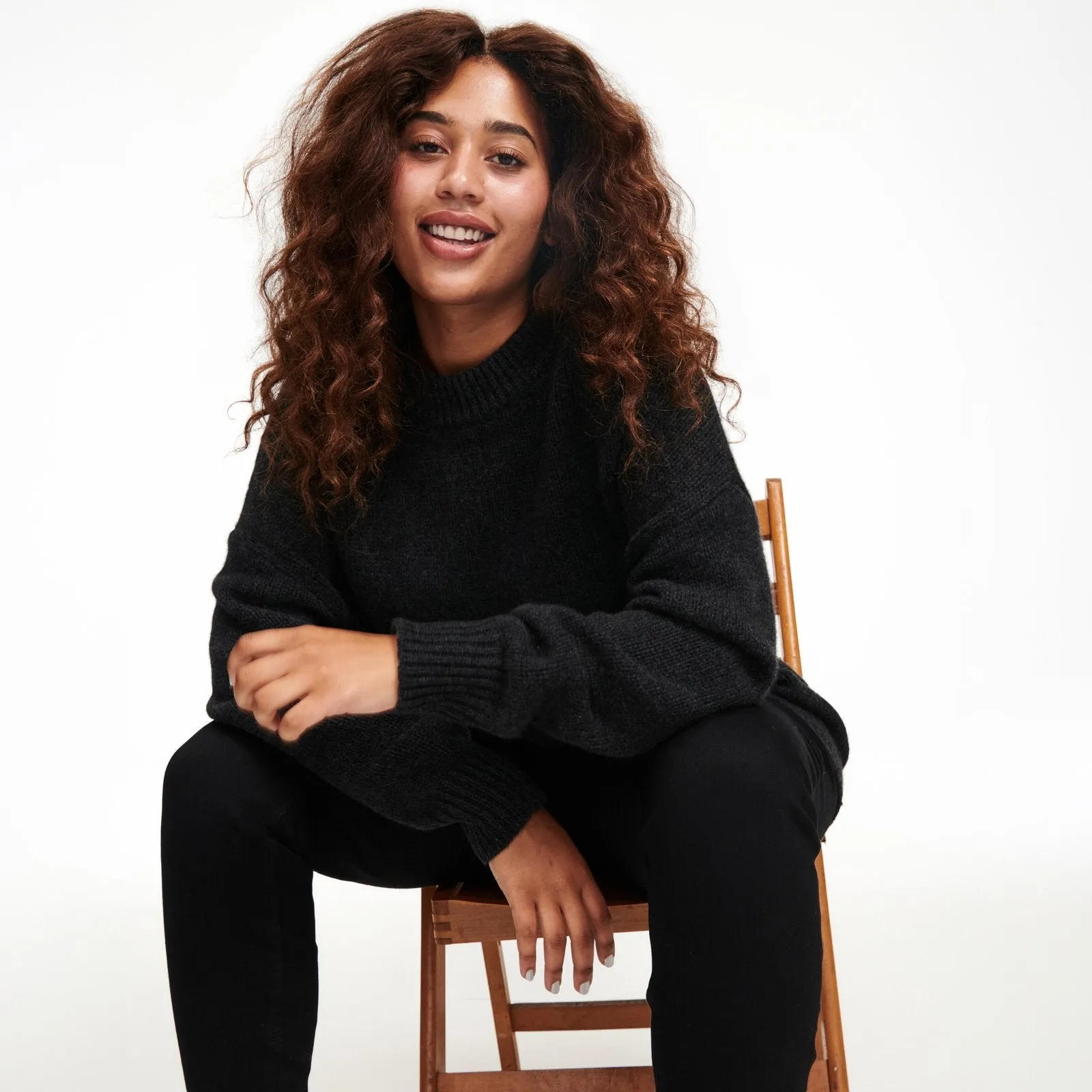 Cashmere Oversized Crewneck Sweater sold by Naadam product image thumbnail 2