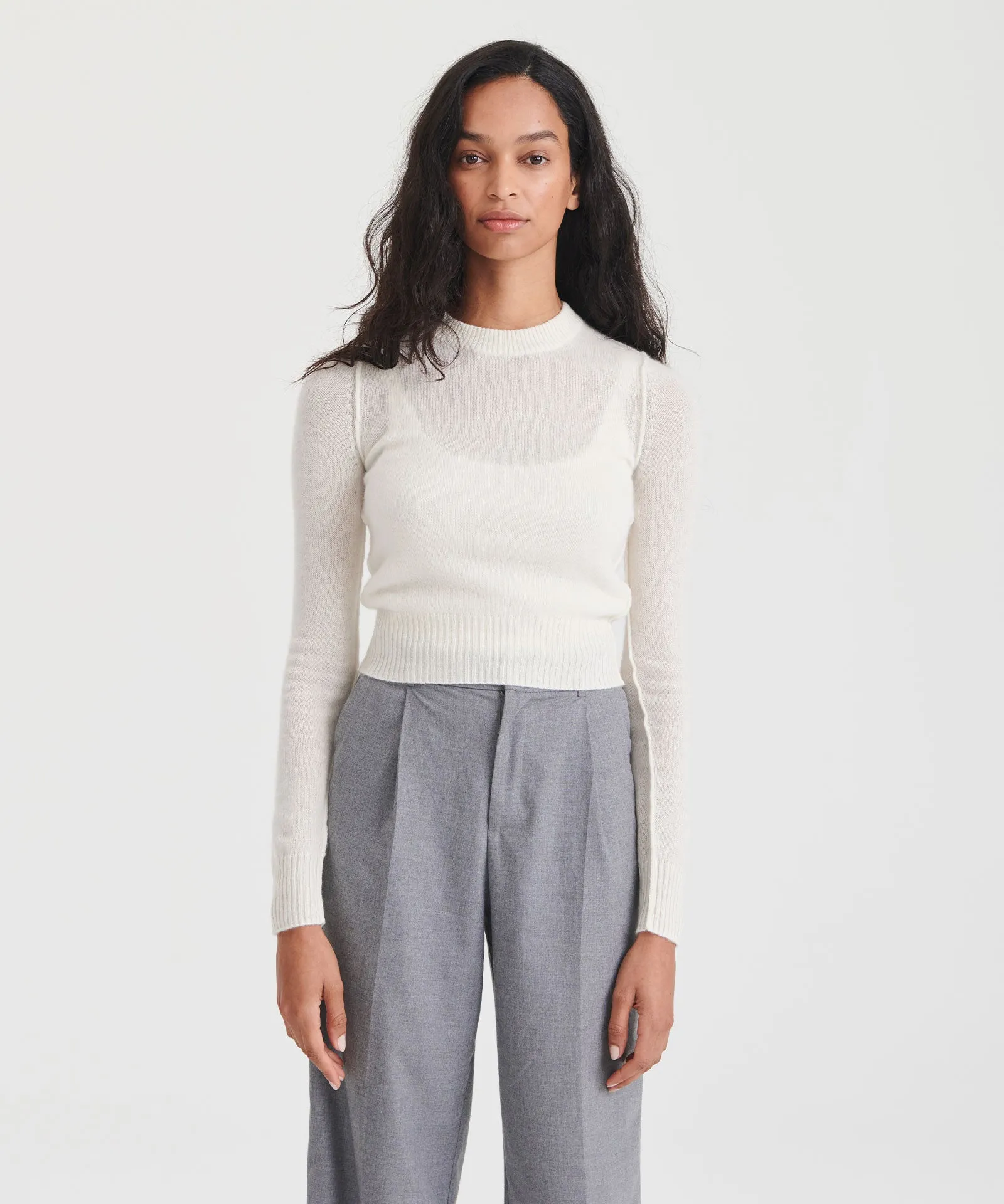 Lightweight Reversible Cropped Crewneck Sweater sold by Naadam