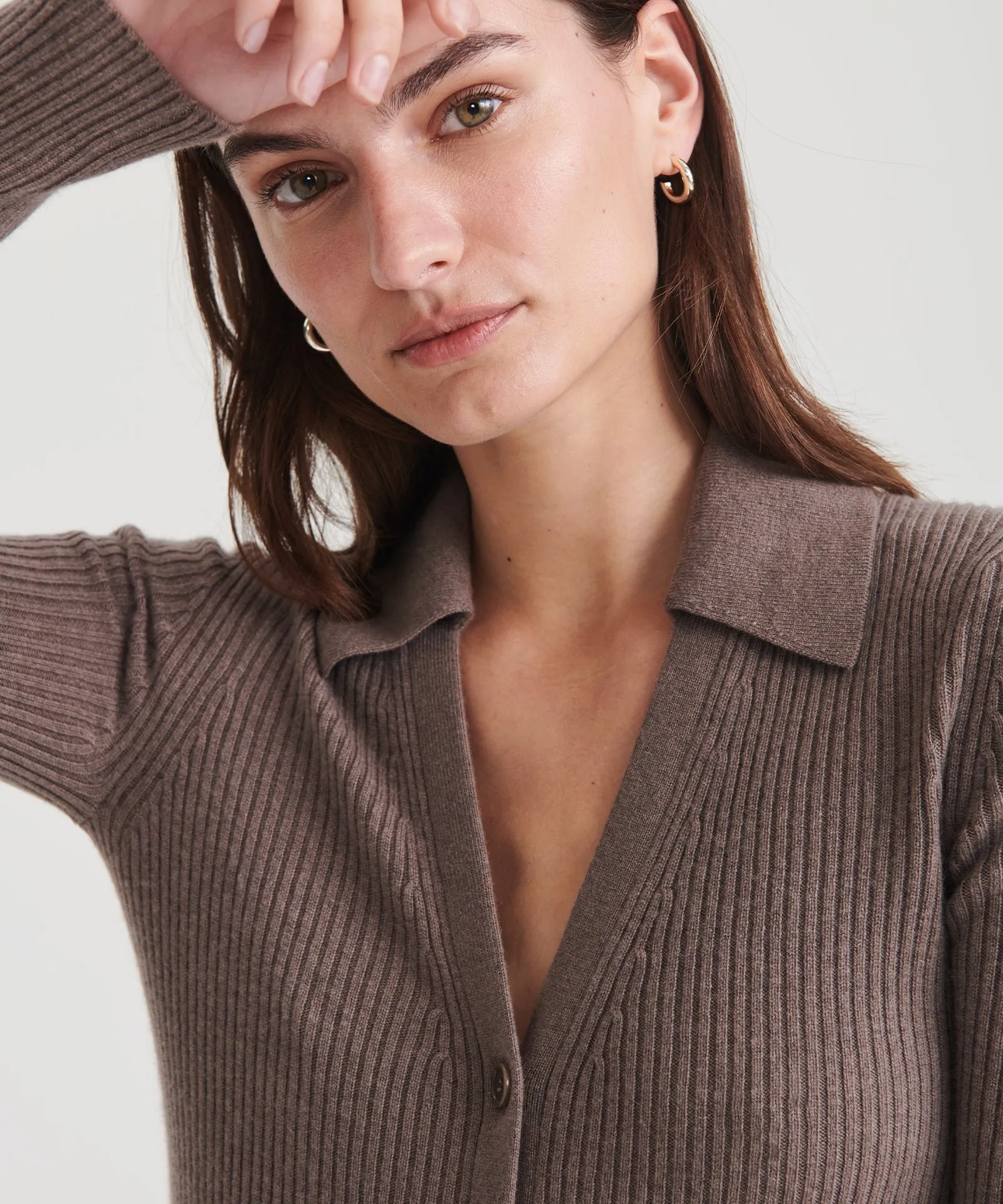 Signature Cashmere Ribbed Cardigan Dress sold by NAADAM product image thumbnail 3