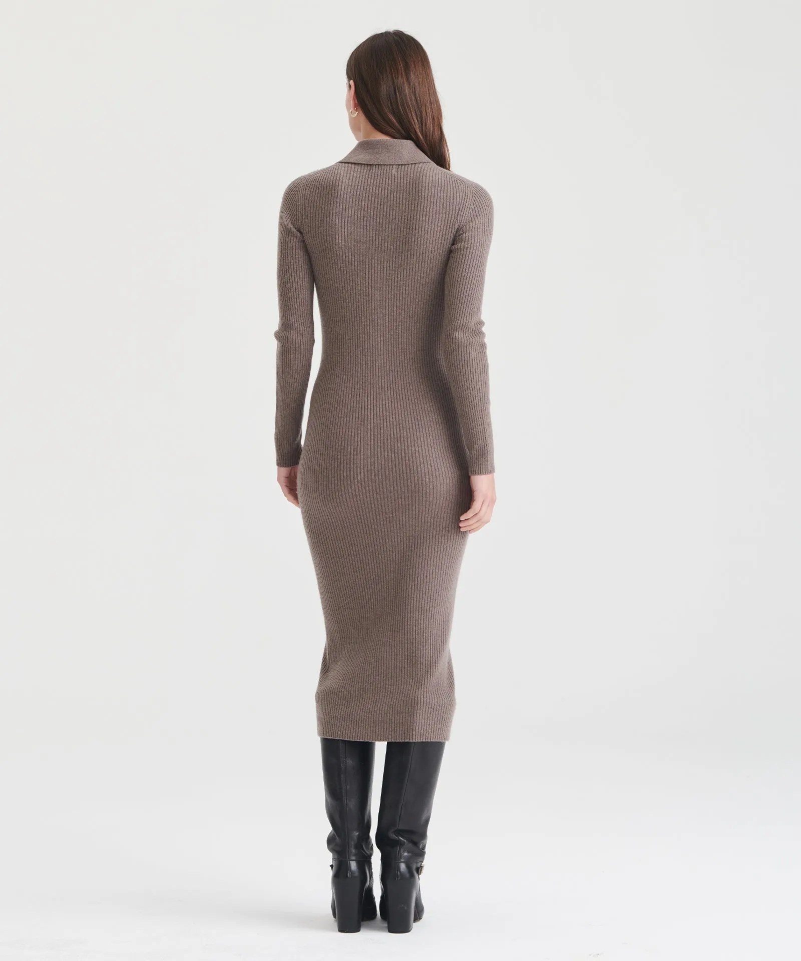 Signature Cashmere Ribbed Cardigan Dress sold by NAADAM product image thumbnail 4