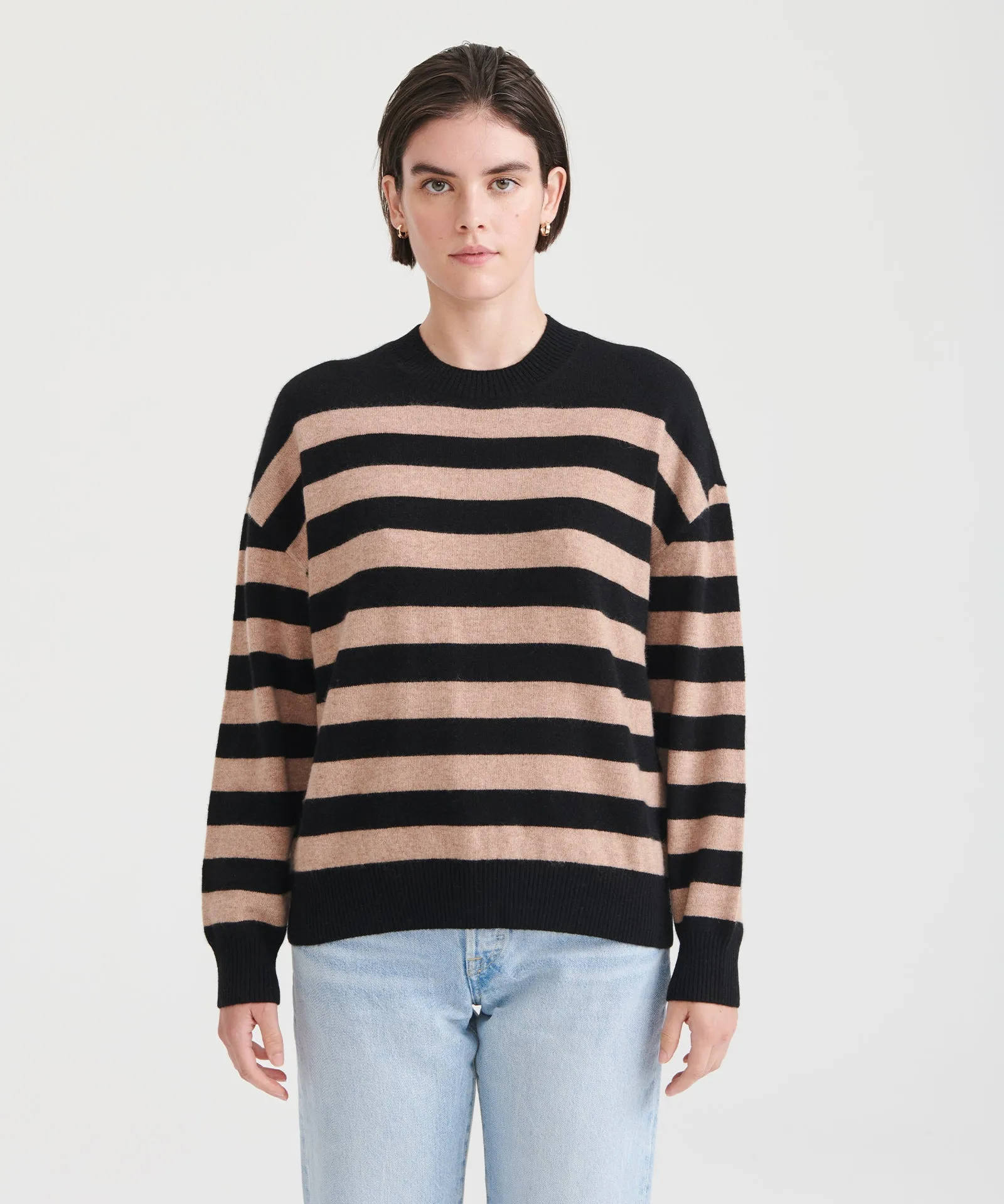 Signature Cashmere Striped Crewneck Sweater sold by Naadam
