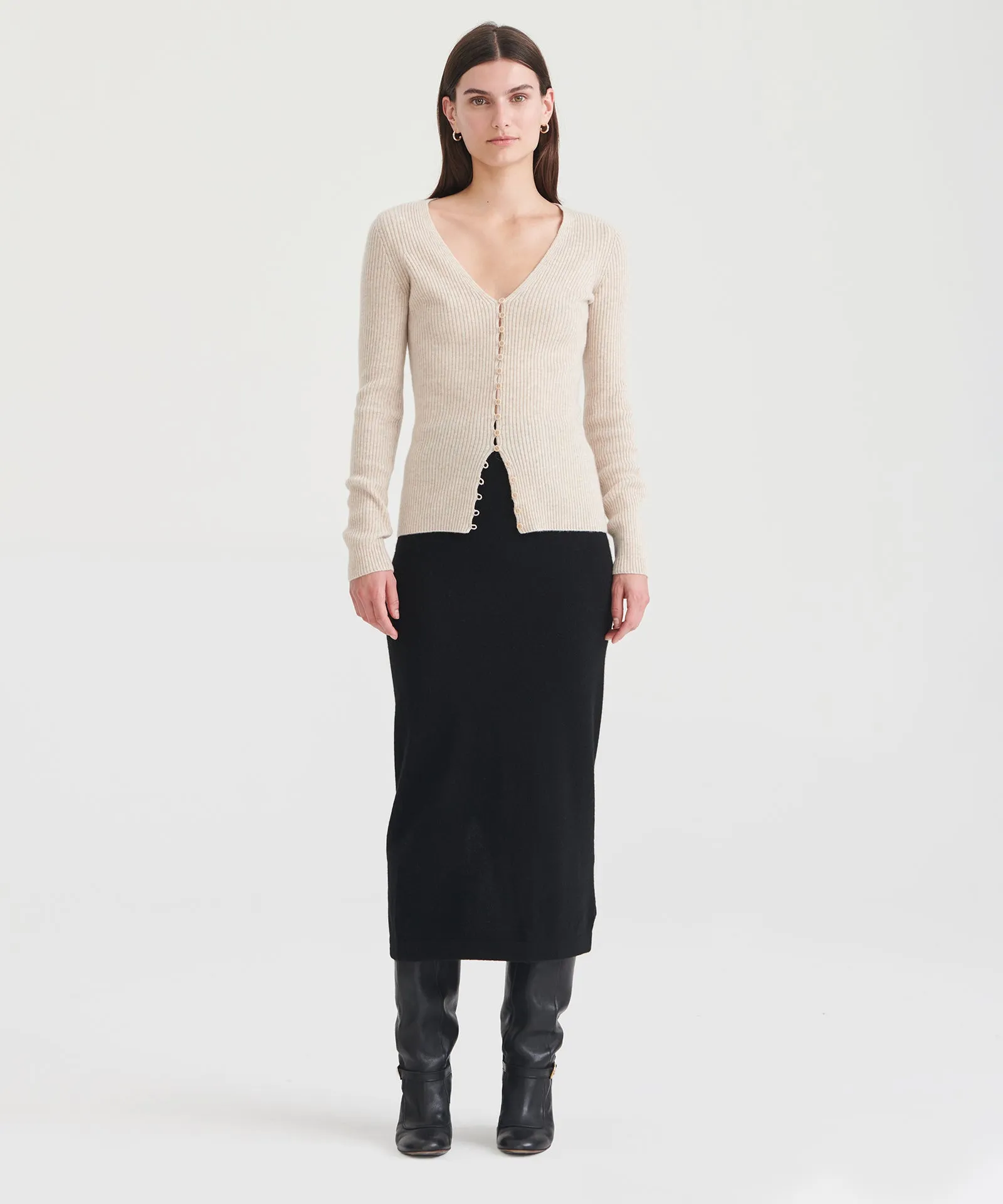 Signature Cashmere Button-Loop Cardigan sold by NAADAM