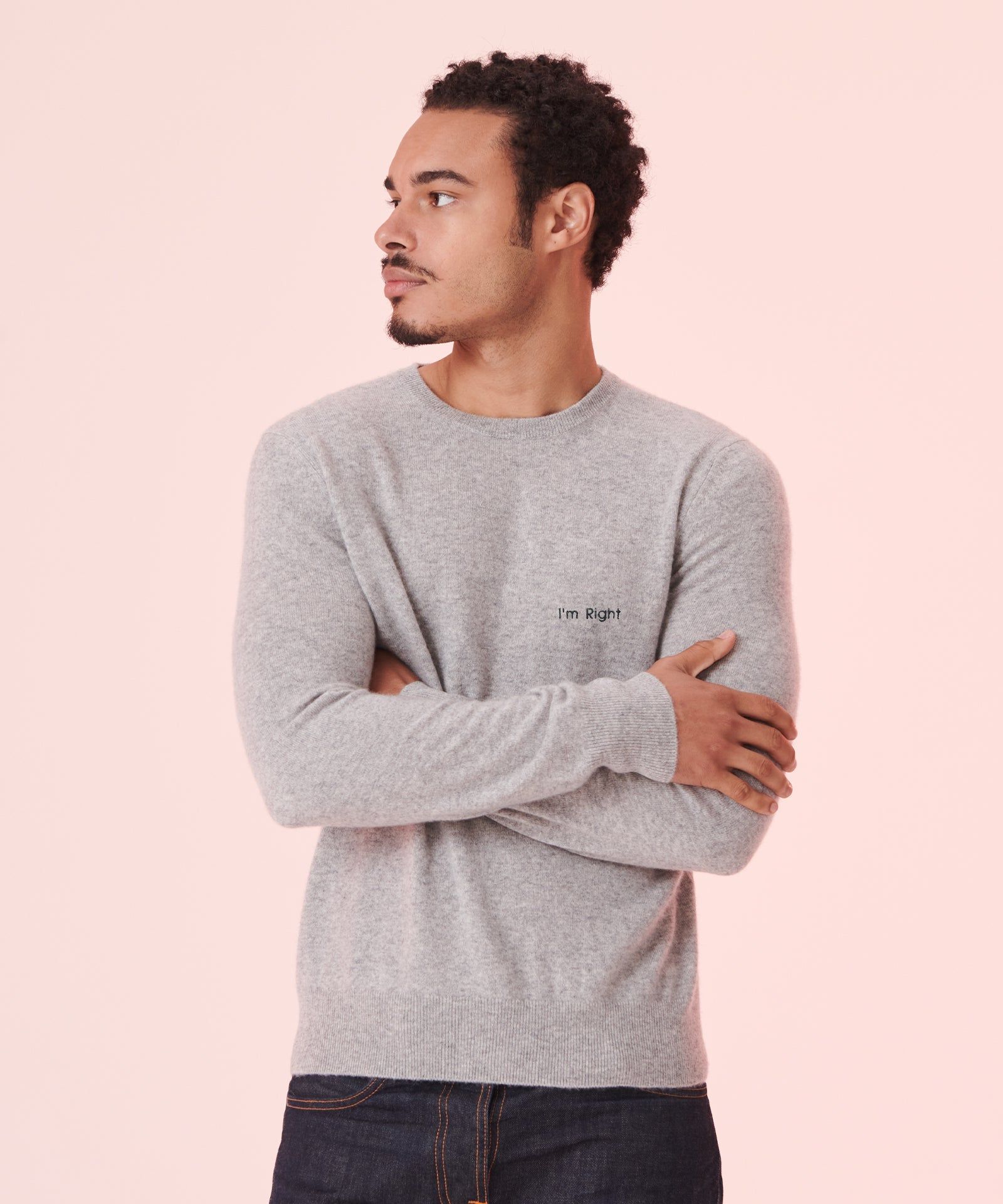 "I'm Right" - The Original Cashmere Sweater Men's sold by Naadam product image thumbnail 4