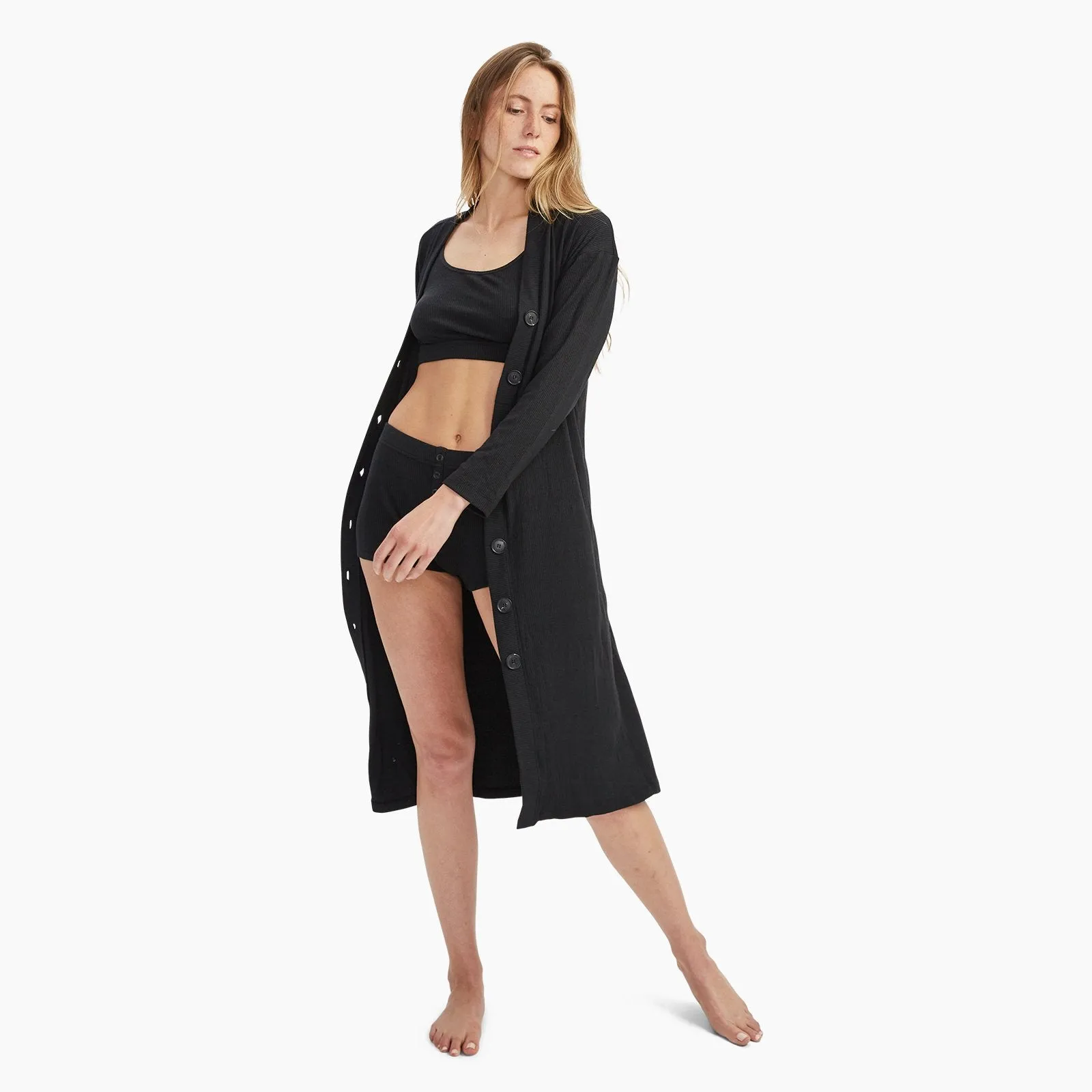 Ribbed Lightweight Duster Cardigan sold by Naadam