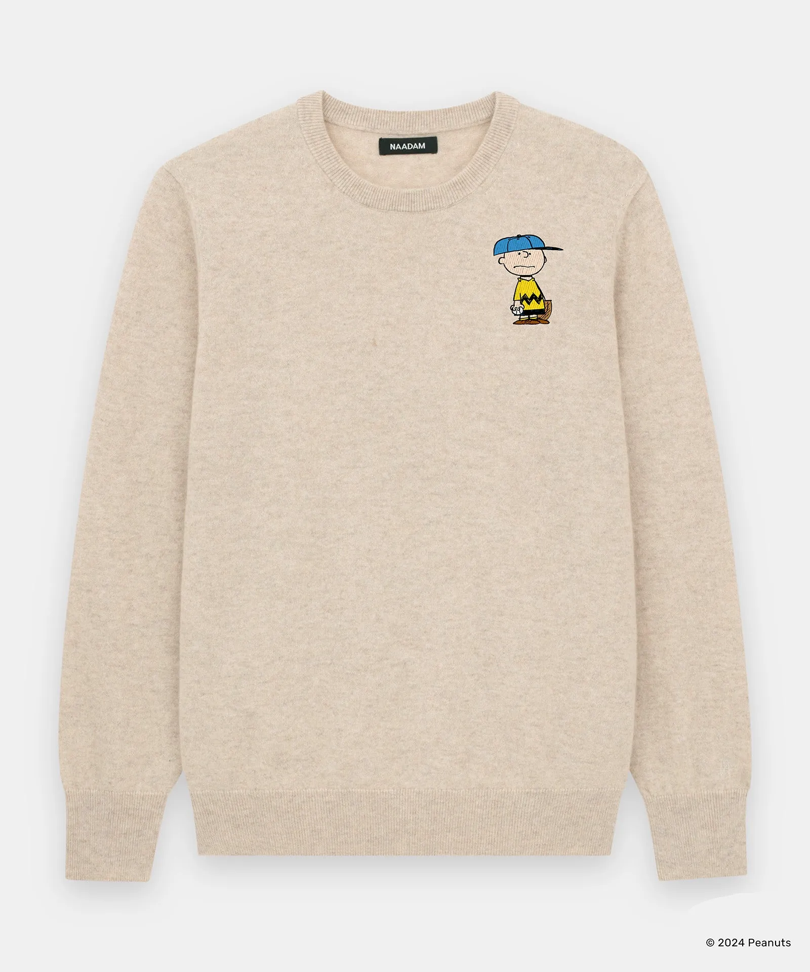 Men's Charlie Brown Baseball Cashmere Sweater sold by Naadam product image thumbnail 2