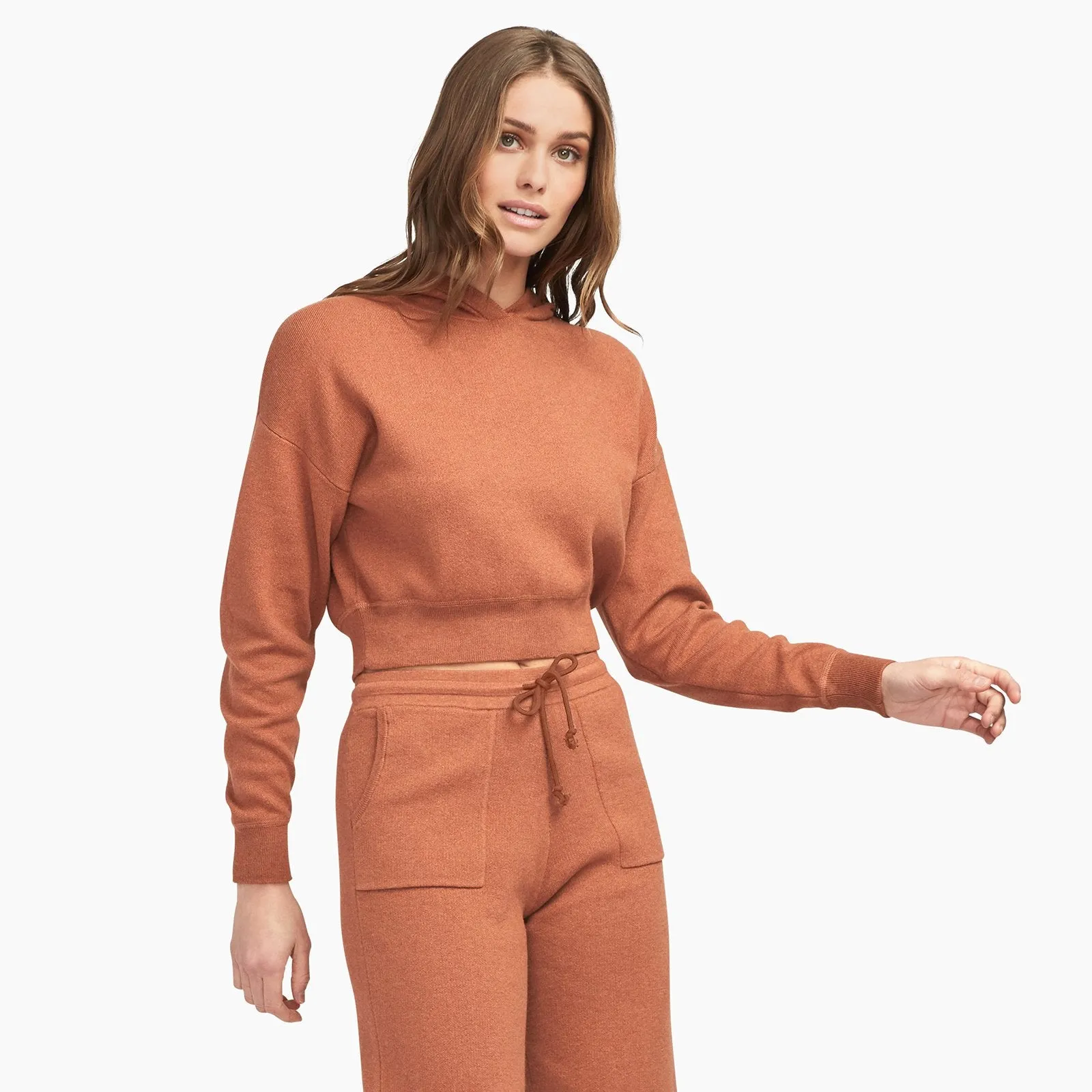 Café Cotton Cashmere Cropped Hoodie sold by Naadam product image thumbnail 2