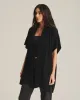 Soft by NAADAM 100% Cashmere Ribbed Collar Open Front Poncho sold by Naadam