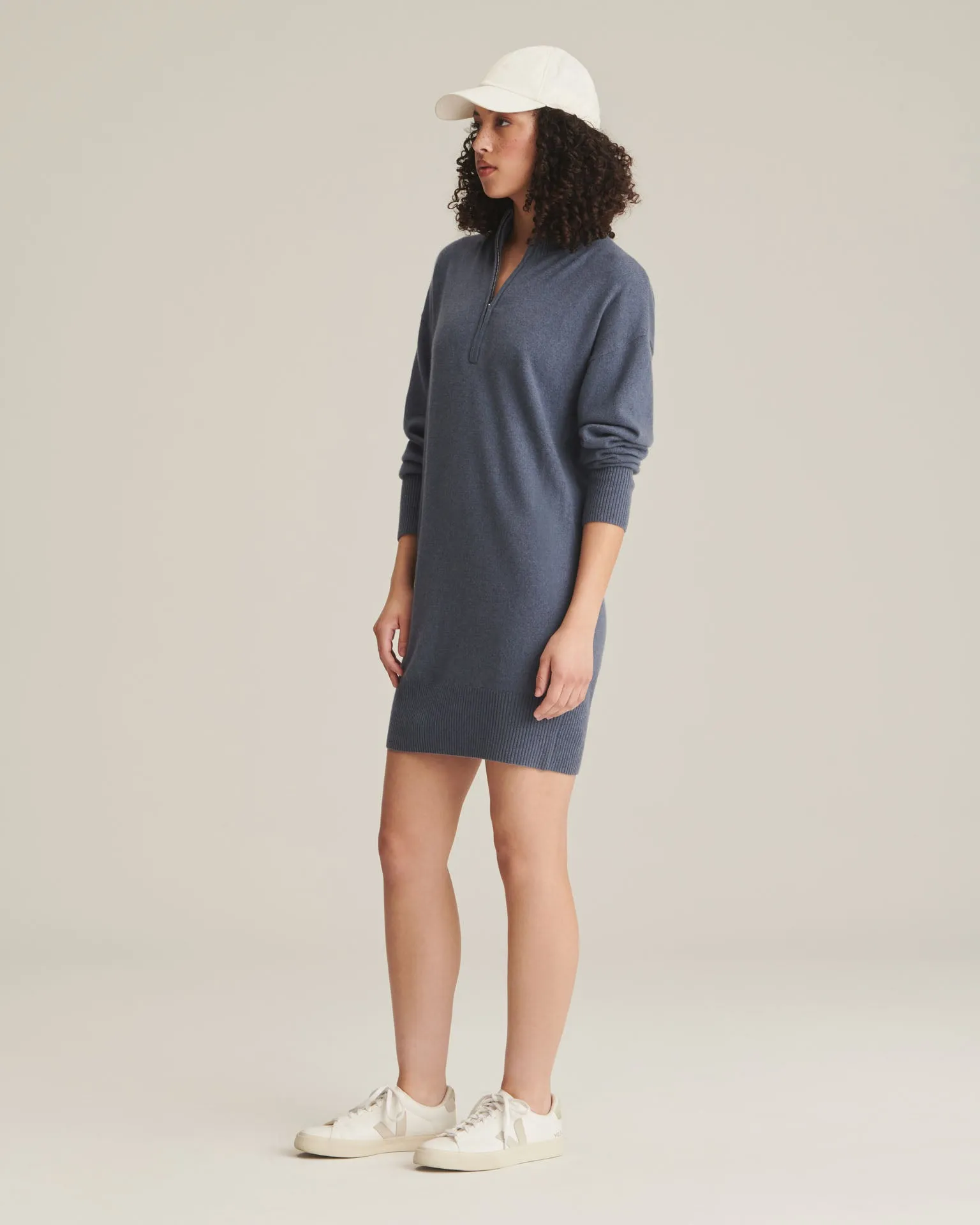 Recycled Cashmere Quarter Zip Dress sold by Naadam product image thumbnail 5