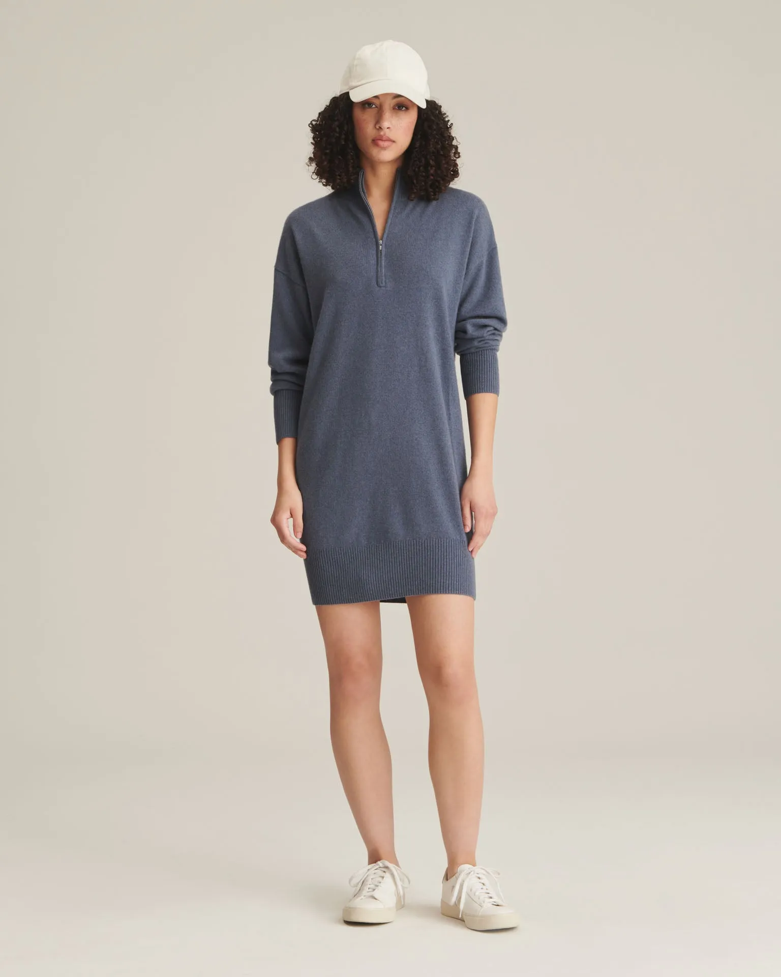 Recycled Cashmere Quarter Zip Dress sold by Naadam product image thumbnail 2