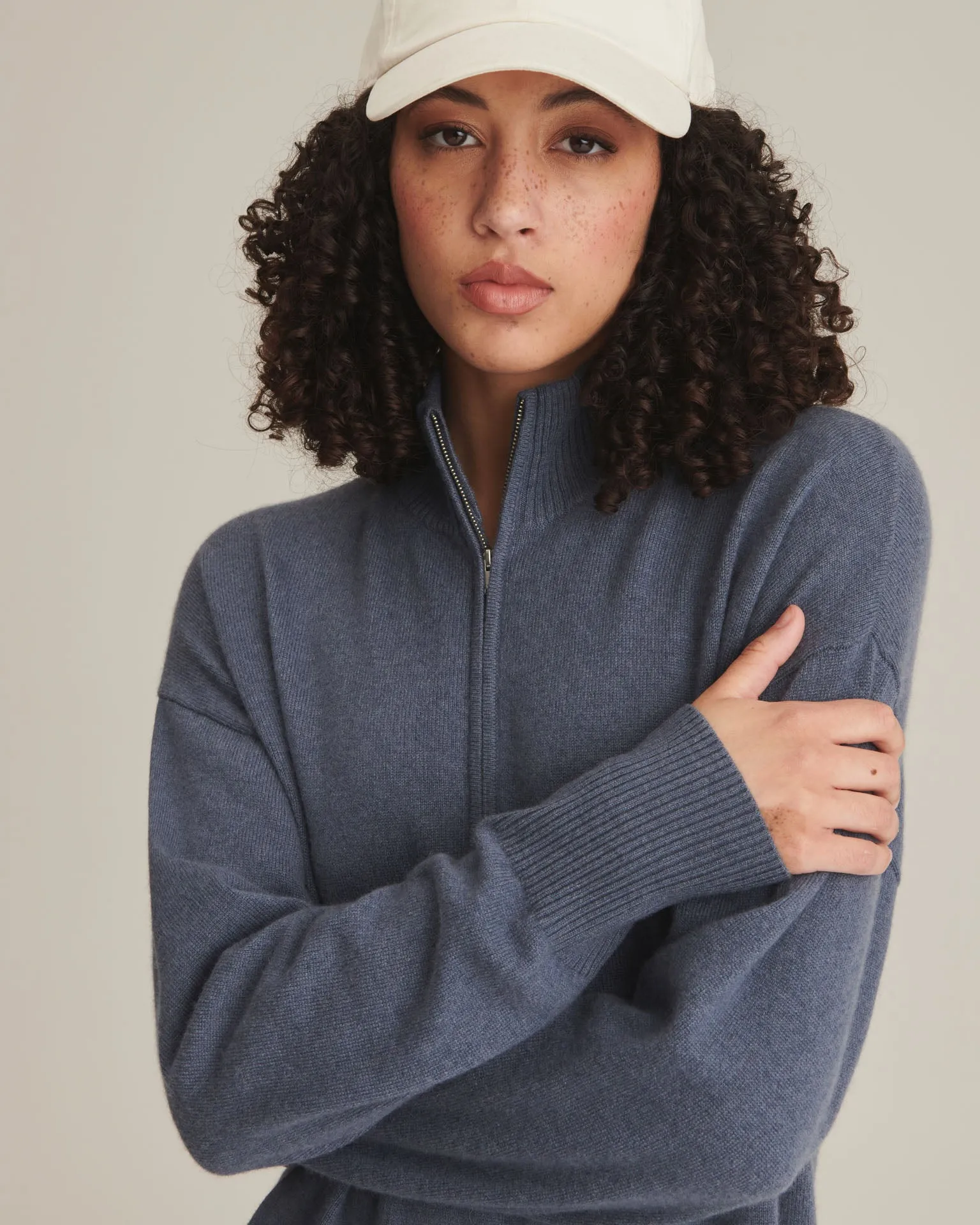 Recycled Cashmere Quarter Zip Dress sold by Naadam product image thumbnail 3