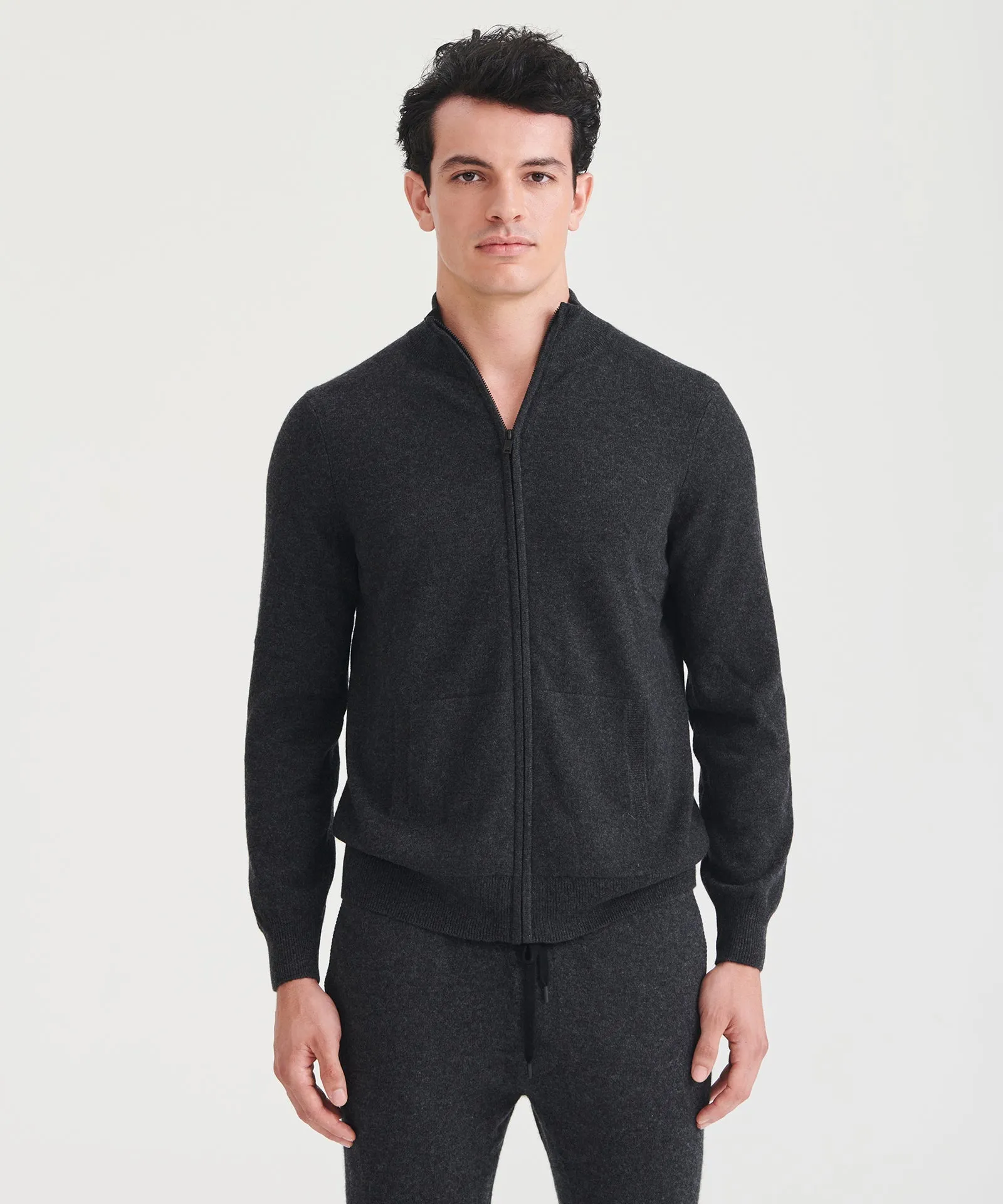 Signature Cashmere Full Zip Sweater sold by Naadam product image thumbnail 2