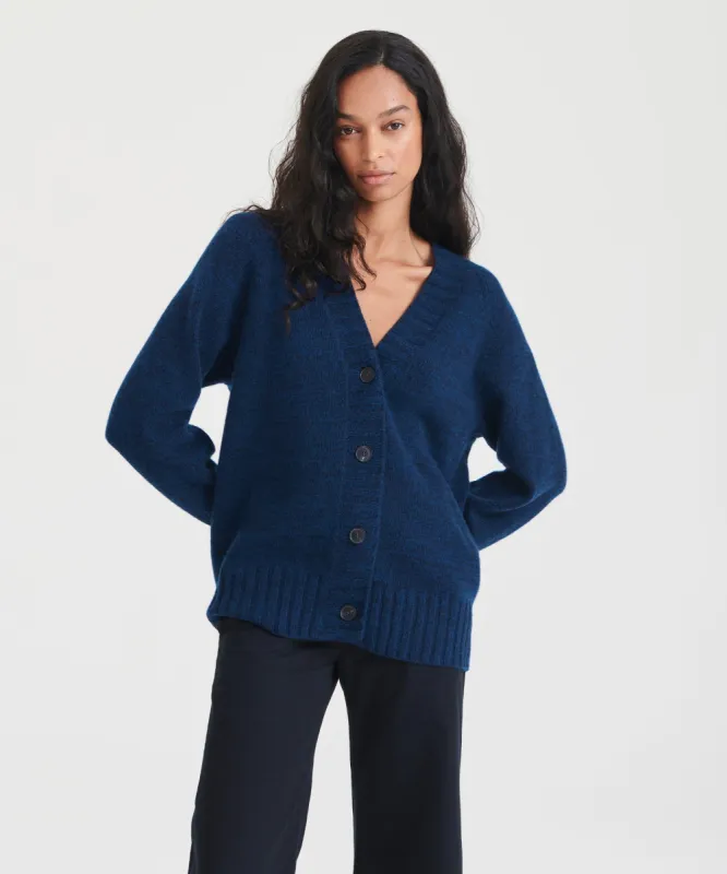 Marled Reclaimed Cashmere Cardigan sold by Naadam
