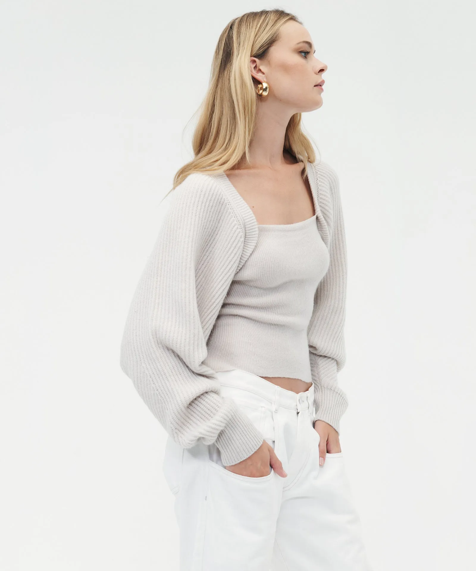 Wool Cashmere Fisherman Layered Sweater sold by Naadam product image thumbnail 3