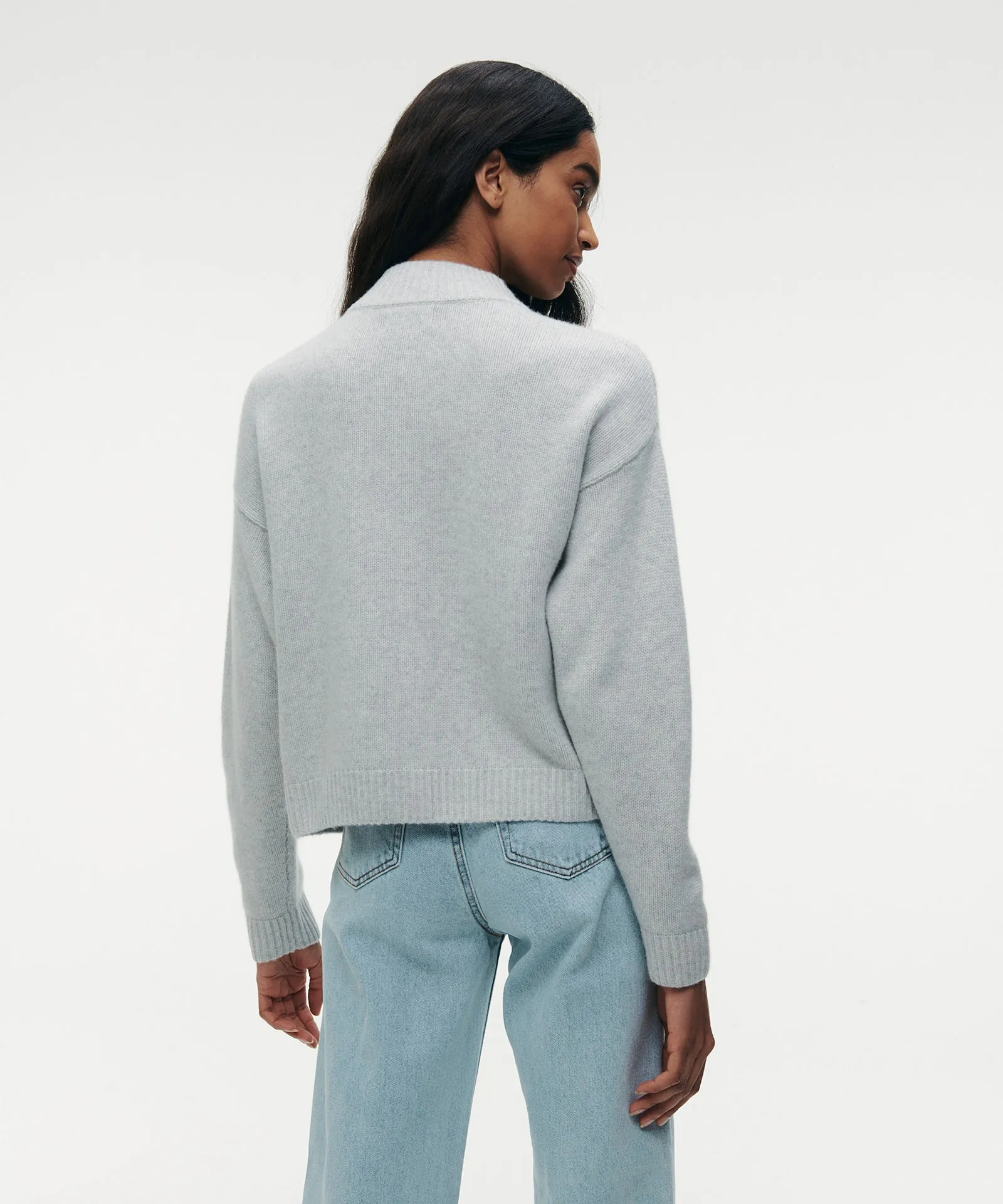 Cashmere High Neck Chunky Cardigan sold by Naadam product image thumbnail 5