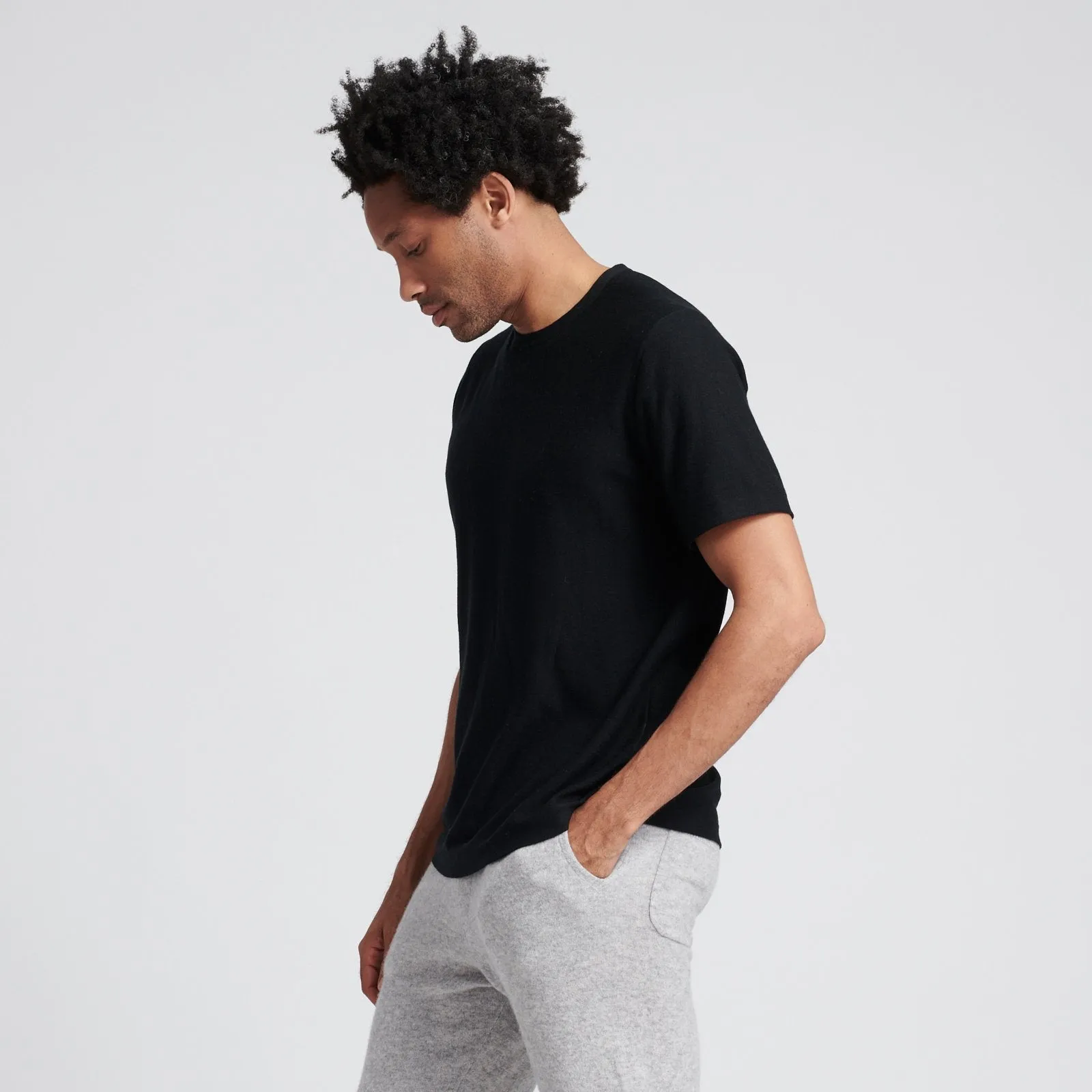 Silk Cashmere Contour T Shirt sold by Naadam product image thumbnail 2