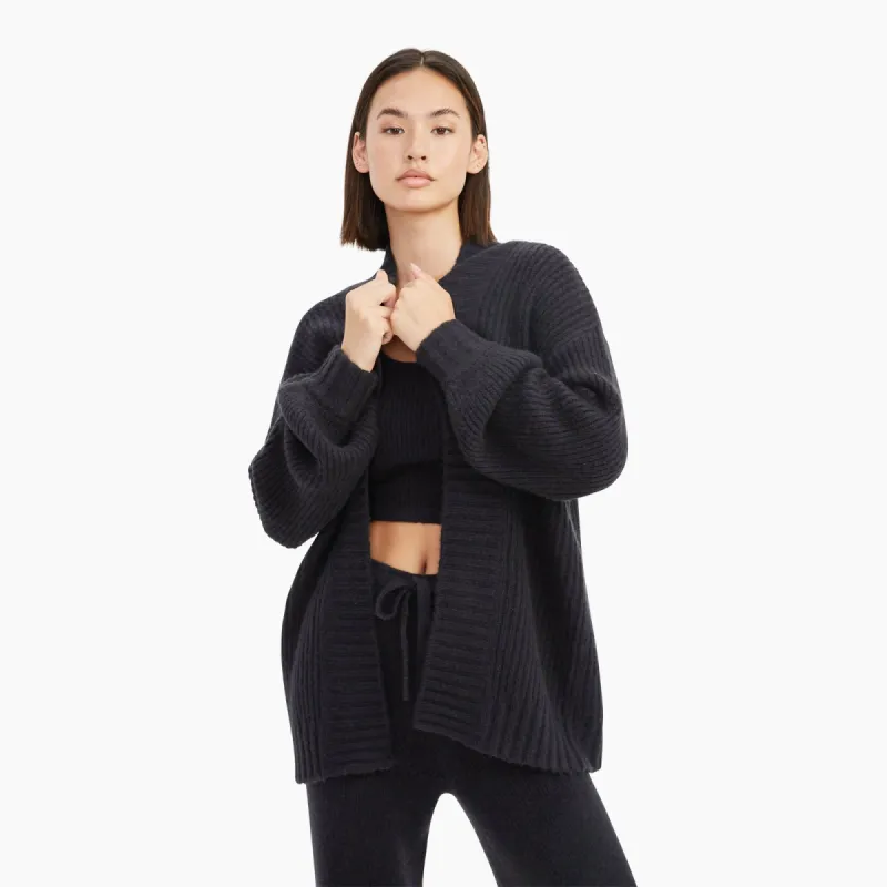 Luxe Cashmino Balloon Sleeve Cardigan sold by Naadam