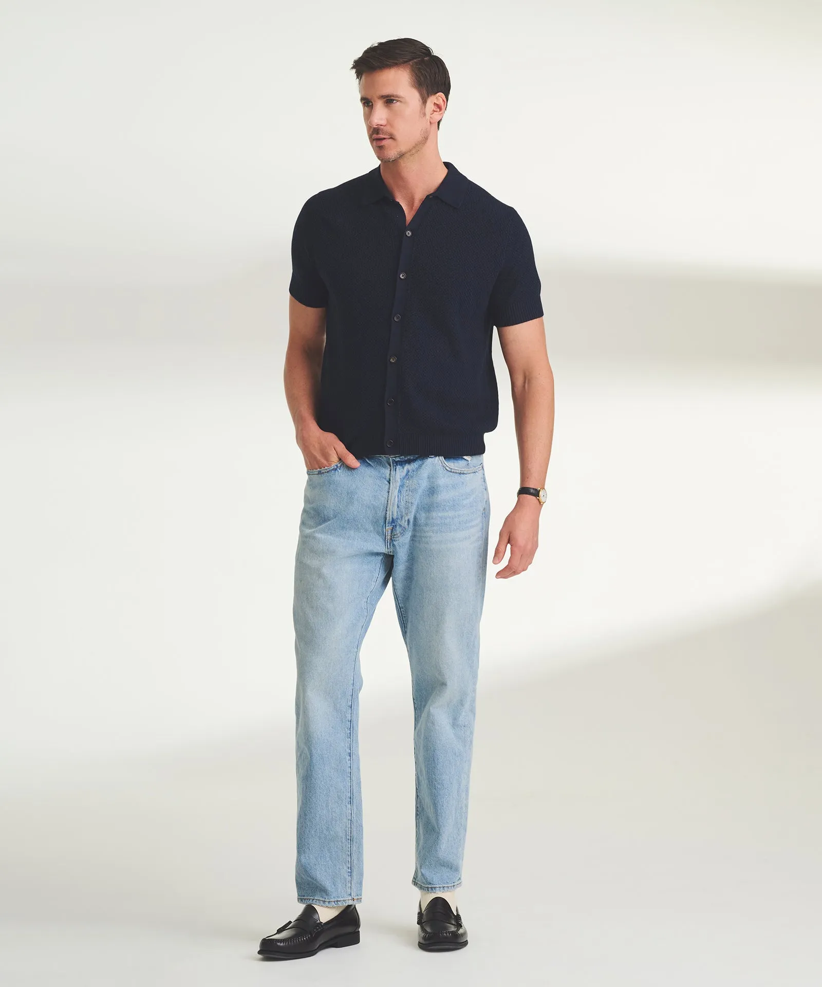 Textured Cotton Short Sleeve Button Up sold by Naadam