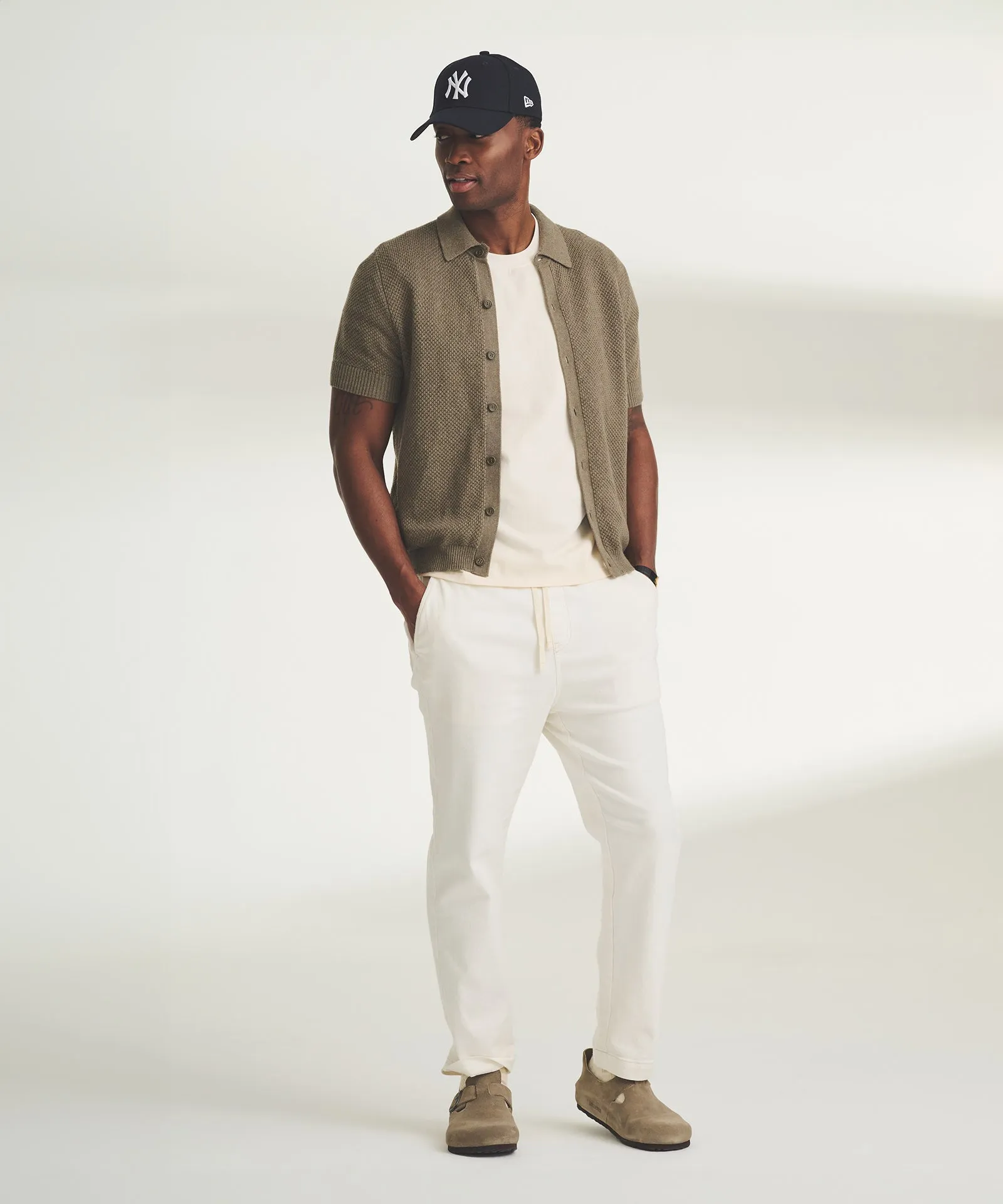 Textured Cotton Short Sleeve Button Up sold by Naadam product image thumbnail 3