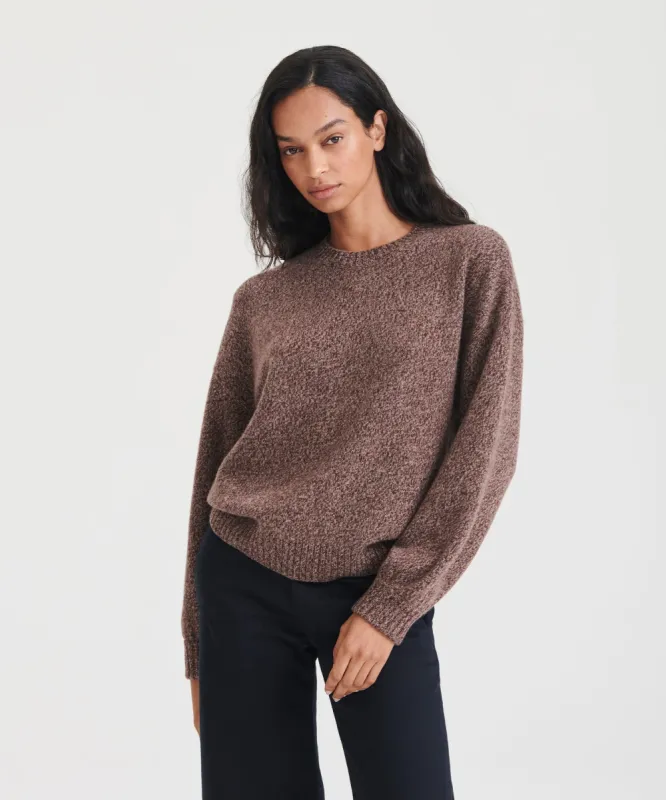 Marled Reclaimed Cashmere Crewneck Sweater sold by Naadam