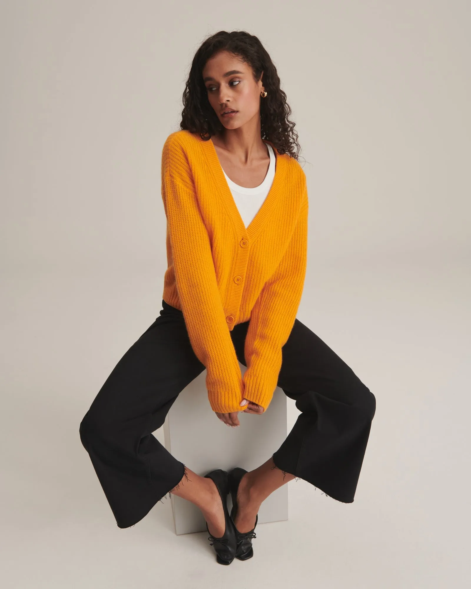 Cashmere Shaker Stitch Cardigan sold by Naadam product image thumbnail 3