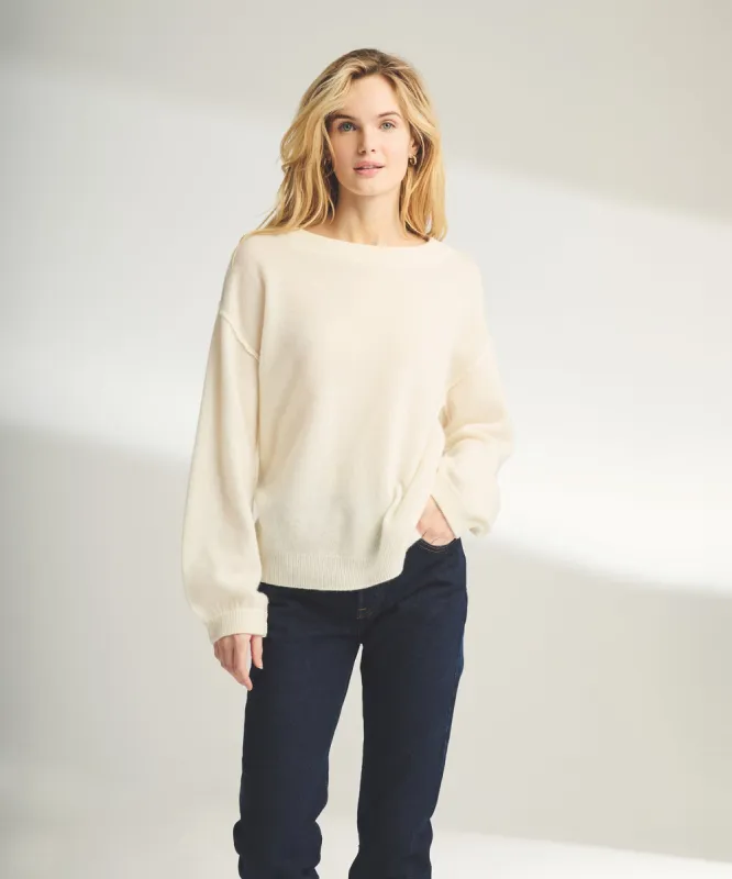 Lightweight Reversible Cashmere Wide Neck Sweater made by Naadam