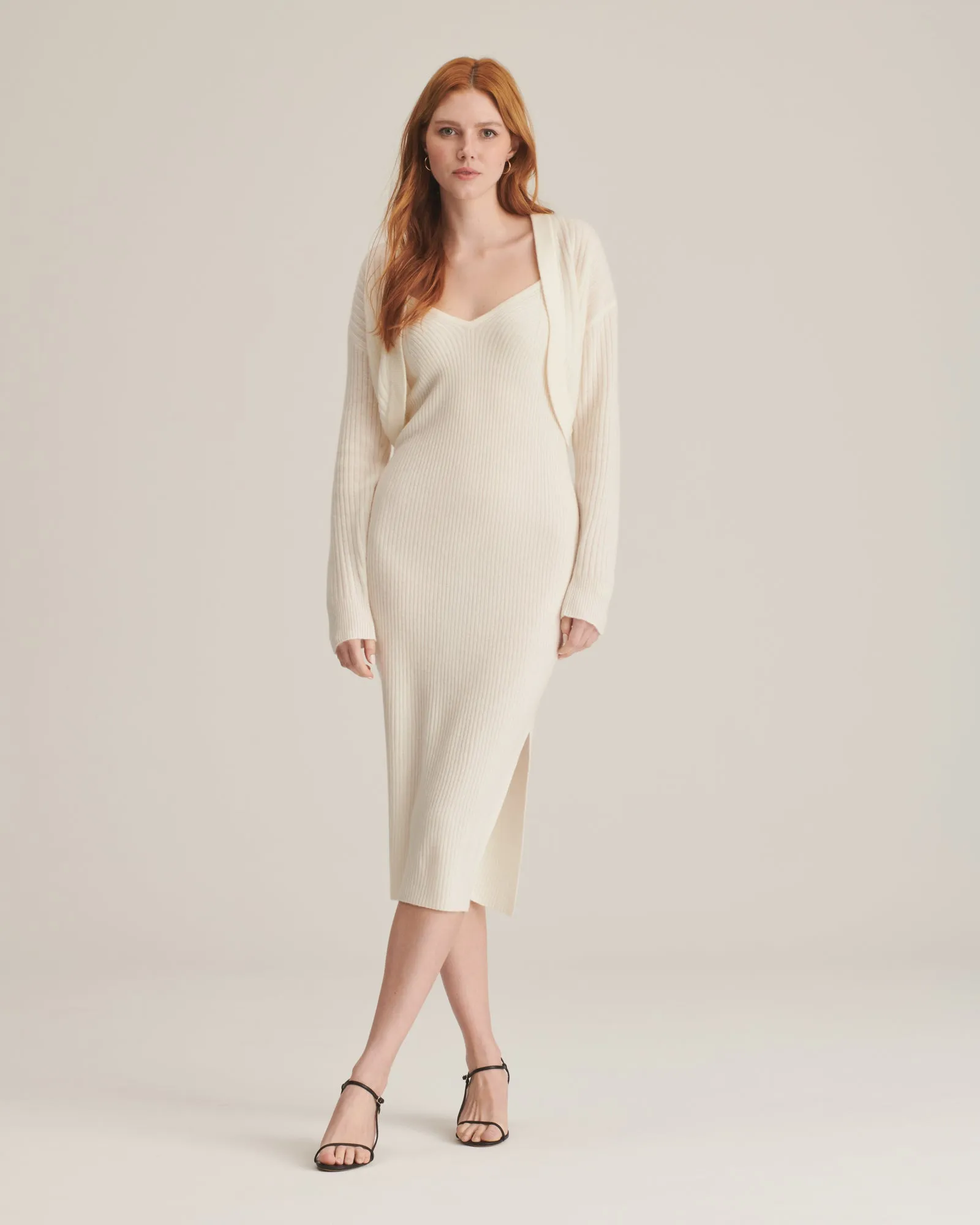 Cashmere Ribbed Midi Dress sold by Naadam product image thumbnail 3