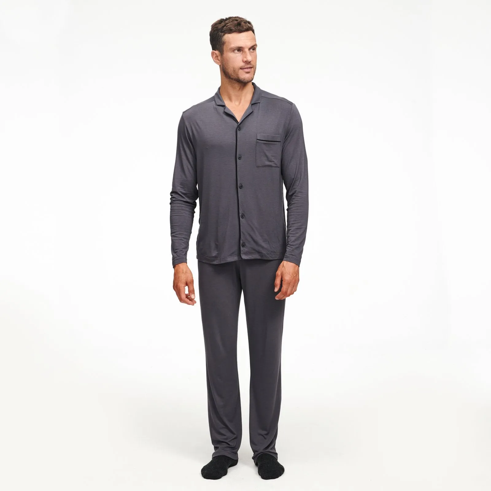 Pajama Button Up Shirt Set sold by Naadam product image thumbnail 3