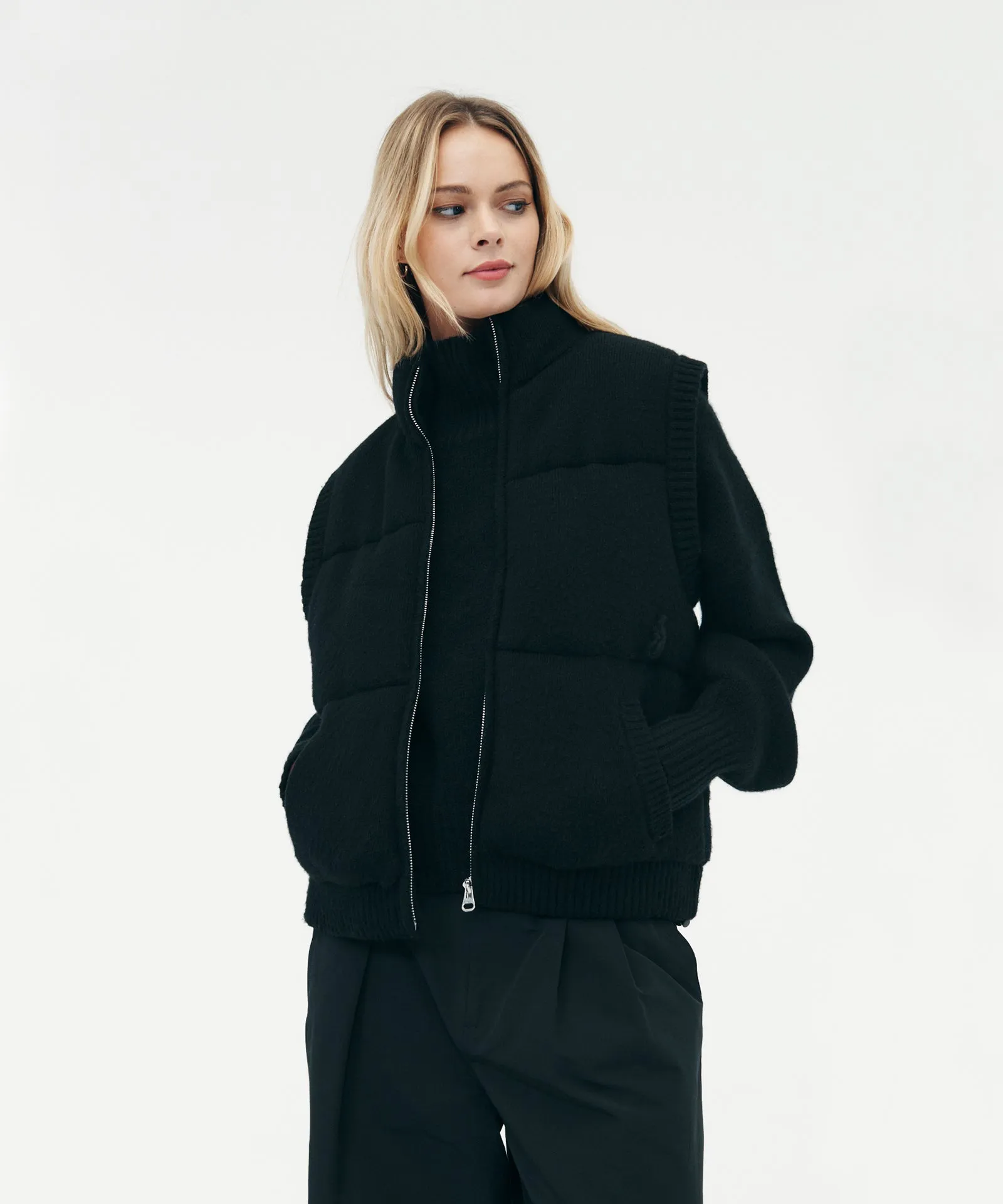 Merino Cashmere Puffer Vest sold by Naadam product image thumbnail 5