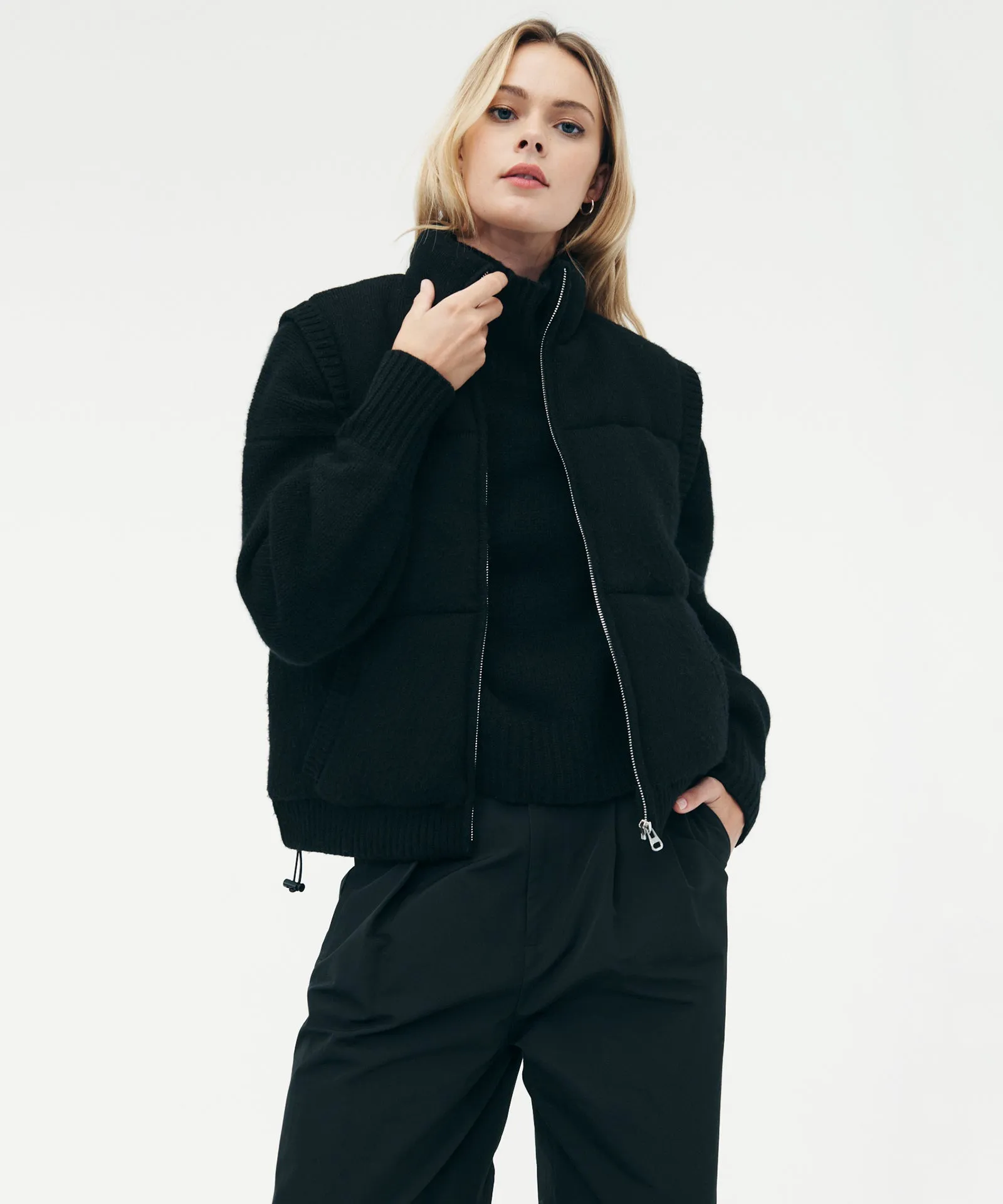 Merino Cashmere Puffer Vest sold by Naadam product image thumbnail 4