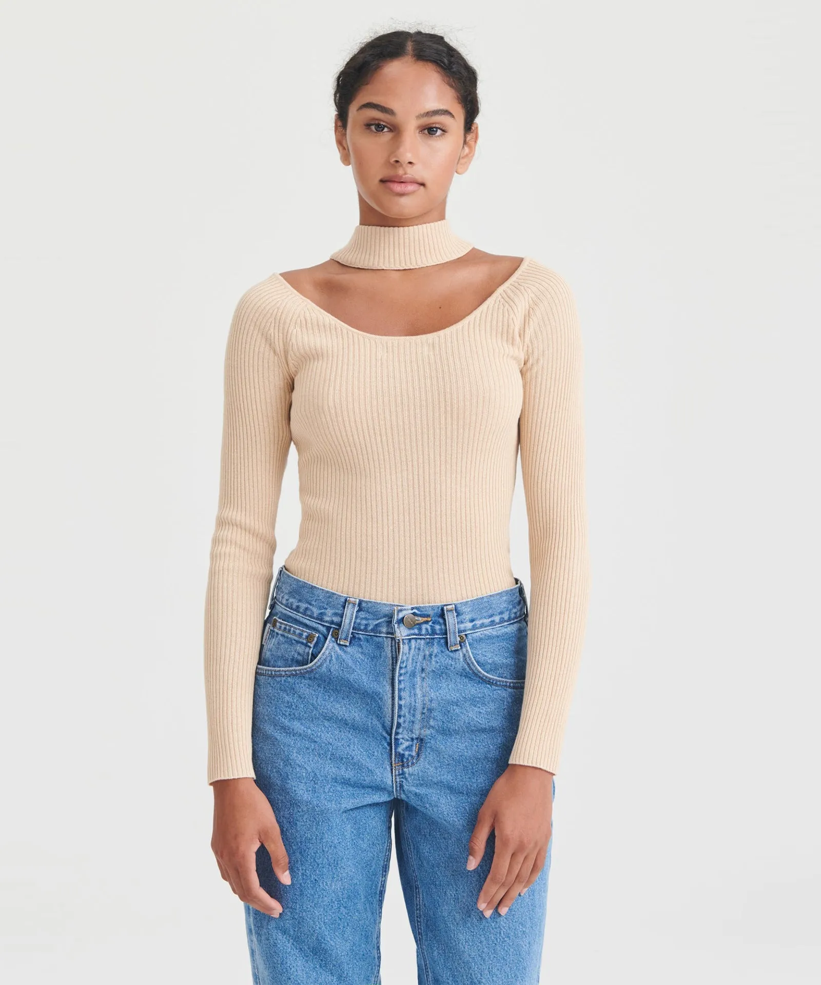 Silk Cashmere Cutout Turtleneck sold by NAADAM product image thumbnail 3