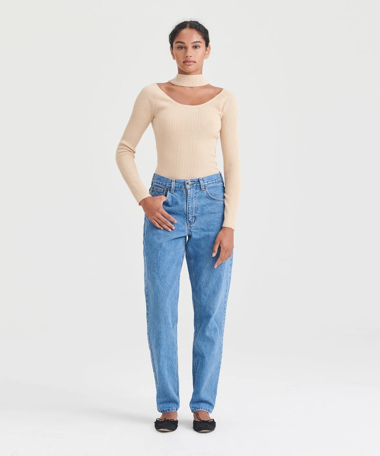 Silk Cashmere Cutout Turtleneck sold by NAADAM product image thumbnail 4