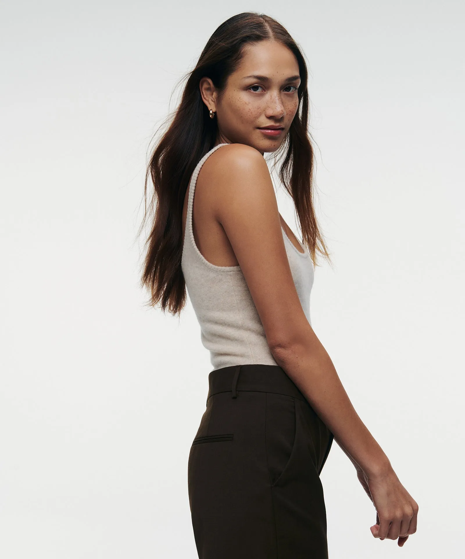 Cashmere Fitted Tank Top sold by Naadam product image thumbnail 4