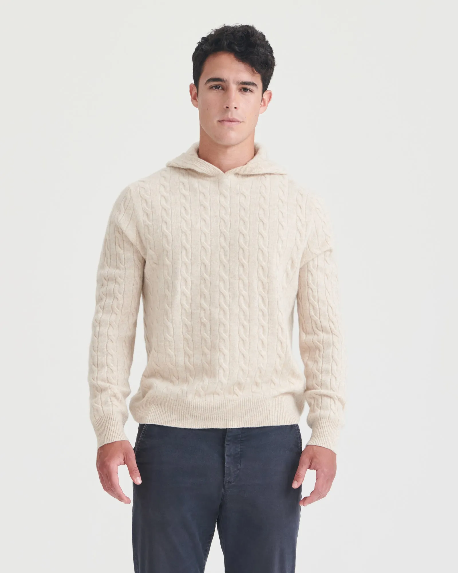Cashmere Cable Knit Hoodie sold by Naadam