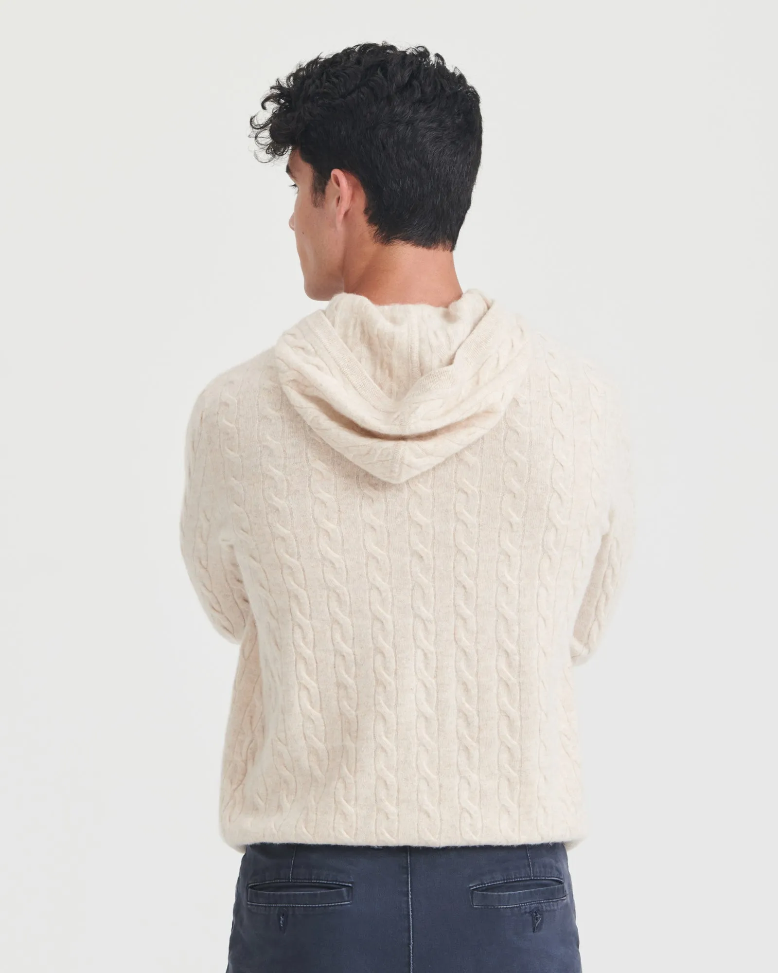 Cashmere Cable Knit Hoodie sold by Naadam product image thumbnail 5