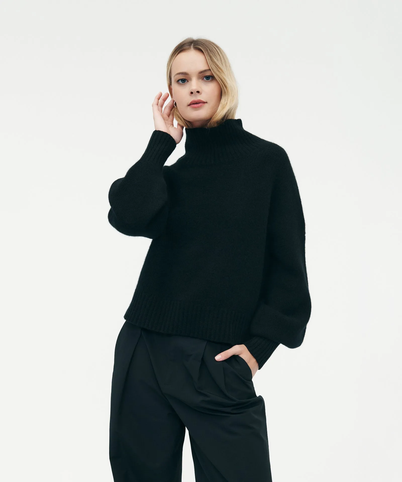 Luxe Cashmere Oversized Turtleneck sold by Naadam product image thumbnail 2