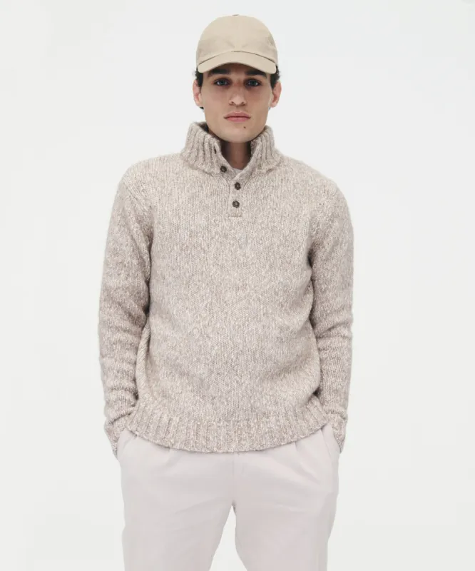 Luxe Marled Button Pullover Sweater sold by Naadam