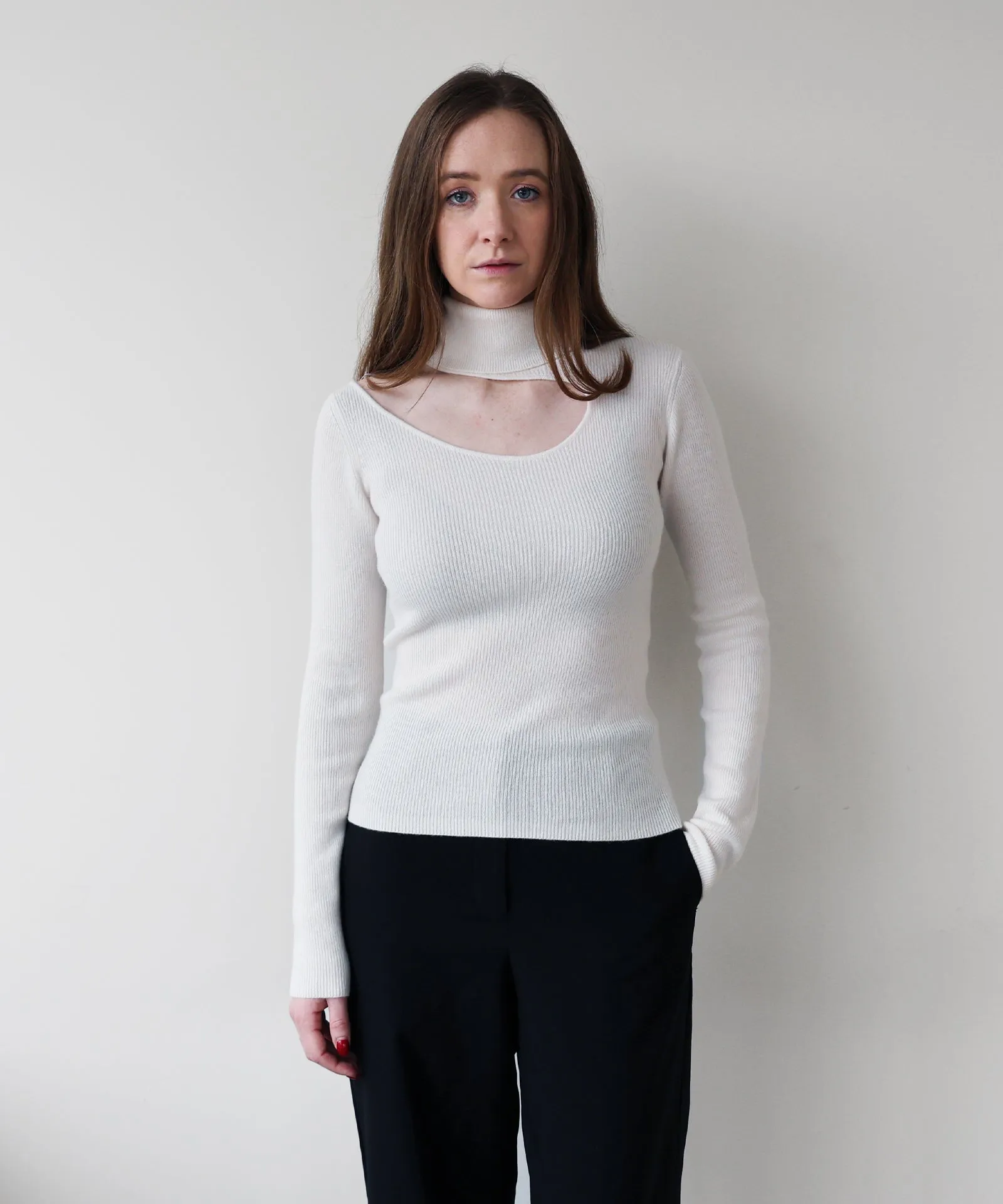 Cashmino Cut-Out Turtleneck sold by Naadam product image thumbnail 4