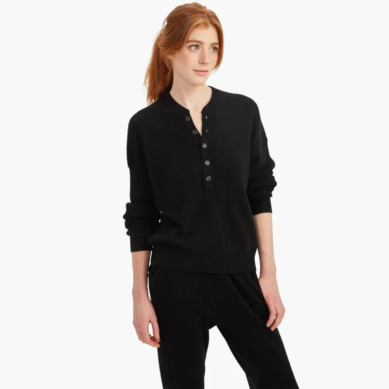 Cashmere Ribbed Henley sold by Naadam