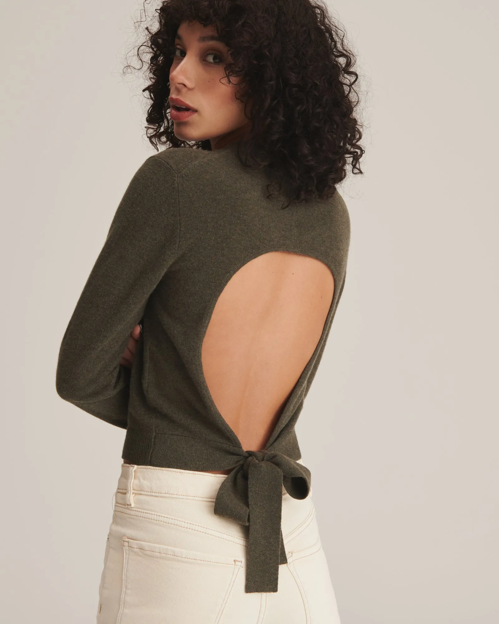 Cashmere Open Back Sweater sold by Naadam product image thumbnail 2
