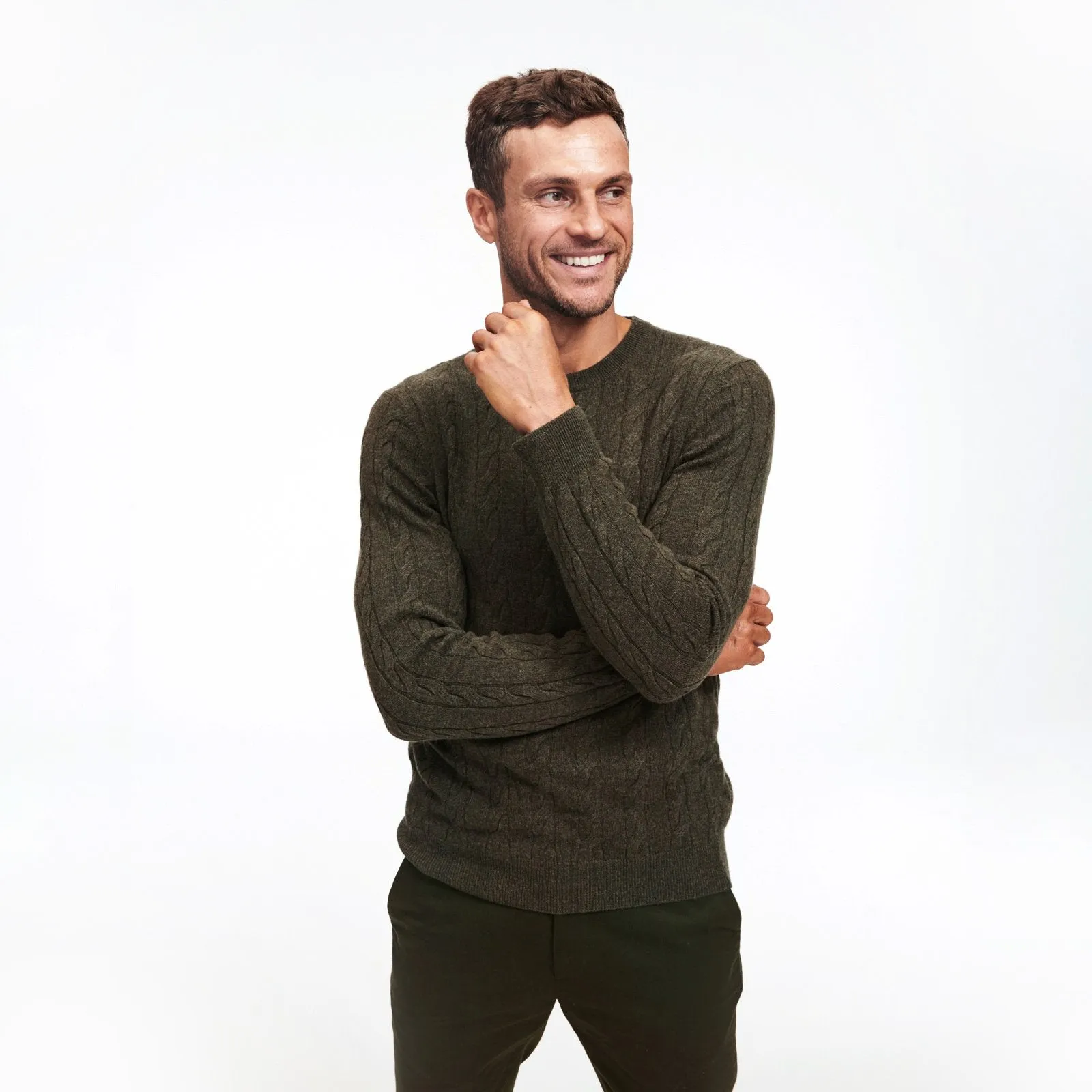 Cable Knit Crewneck Sweater sold by Naadam product image thumbnail 3