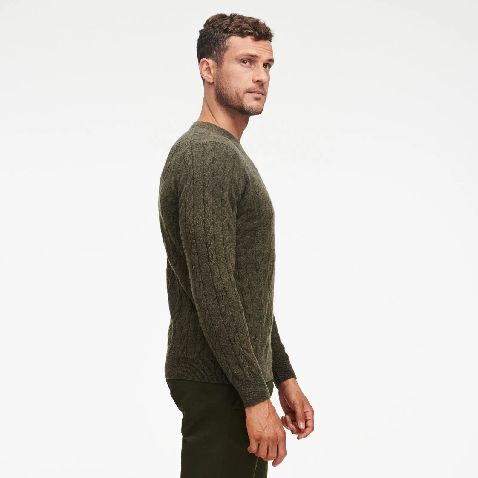 Cable Knit Crewneck Sweater sold by Naadam product image thumbnail 4