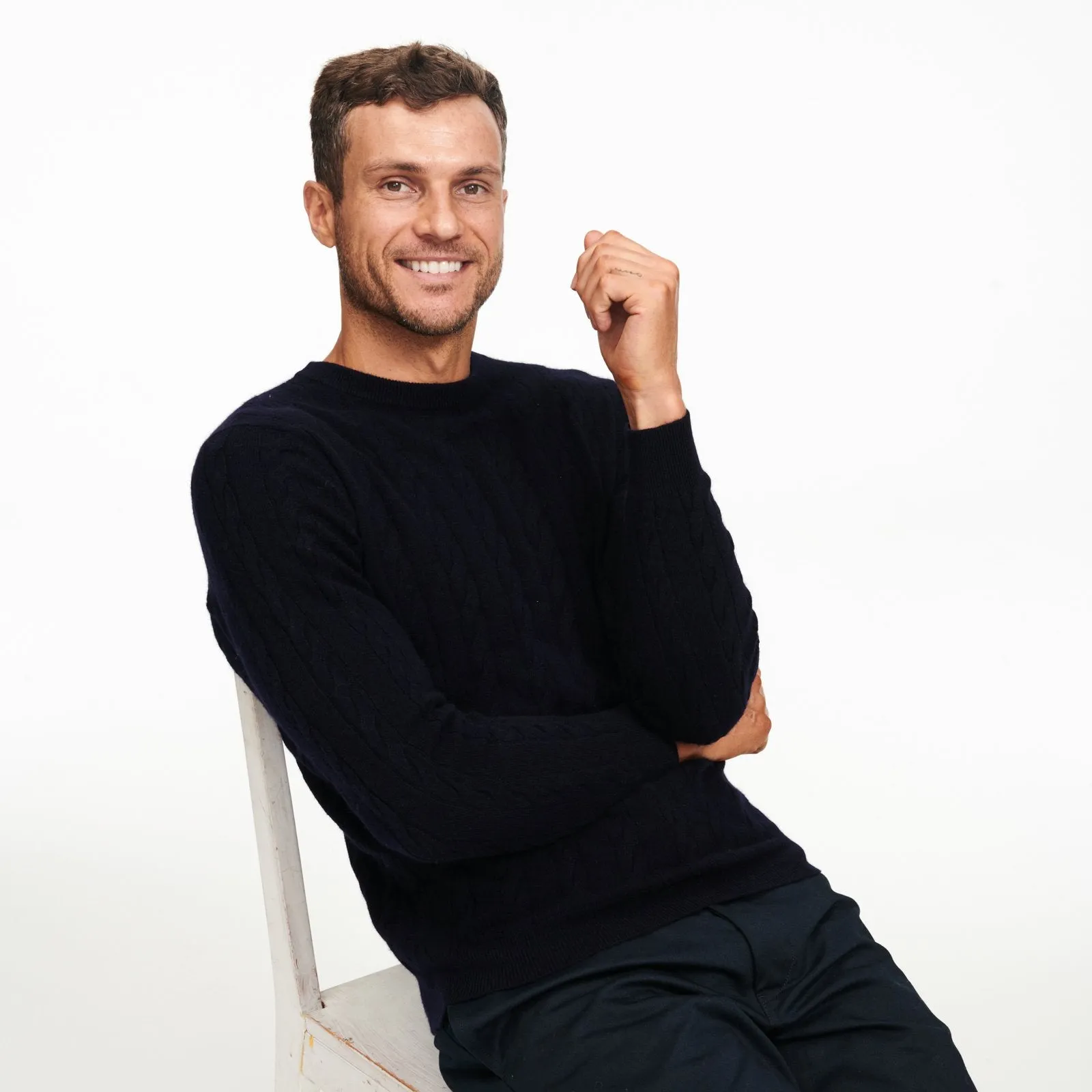 Cable Knit Crewneck Sweater sold by Naadam