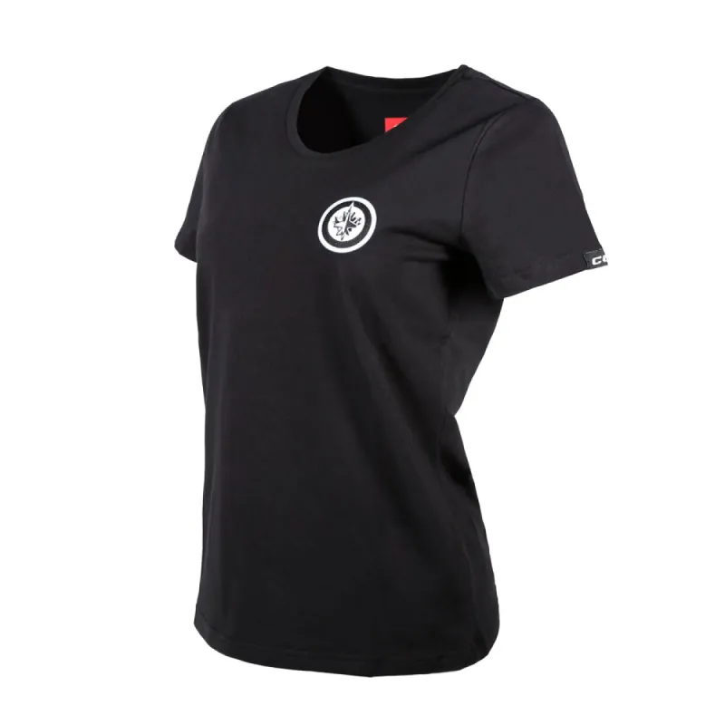 WOMEN'S CCM LOGO TEE - BLACK sold by True North Shop