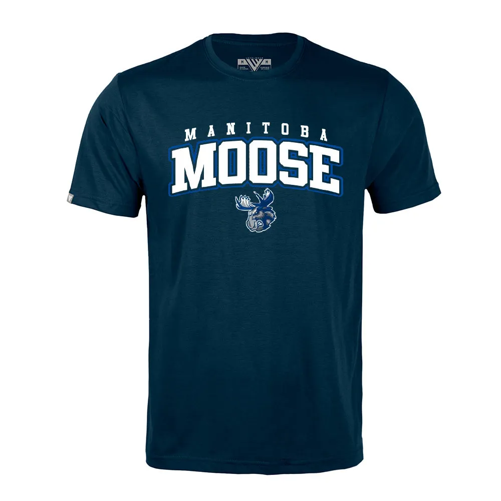 MOOSE TEAM ARCH T-SHIRT NAVY sold by True North Shop