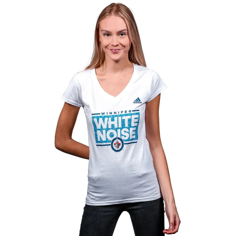 WOMEN'S WHITE NOISE V-NECK T sold by True North Shop