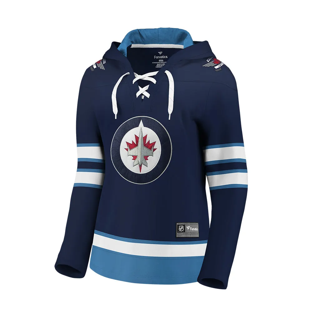 WOMEN'S LACE UP JERSEY HOODY sold by True North Shop