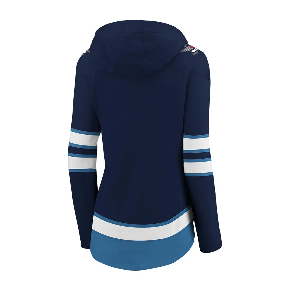 WOMEN'S LACE UP JERSEY HOODY sold by True North Shop product image thumbnail 2