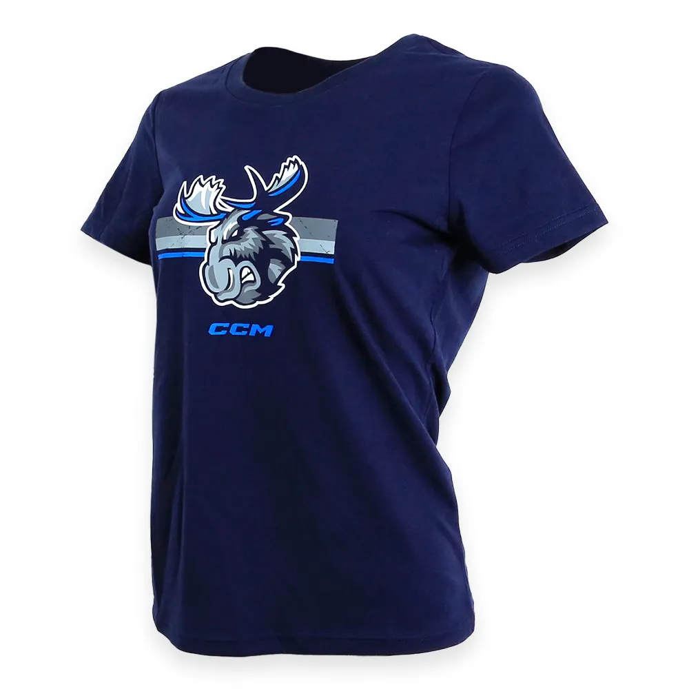 MOOSE CCM WOMEN'S STRIPE T sold by True North Shop