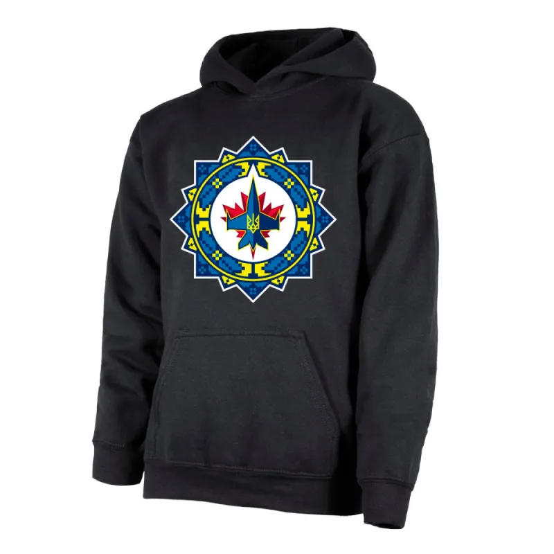 UKRAINIAN LOGO YOUTH HOOD BLACK sold by True North Shop