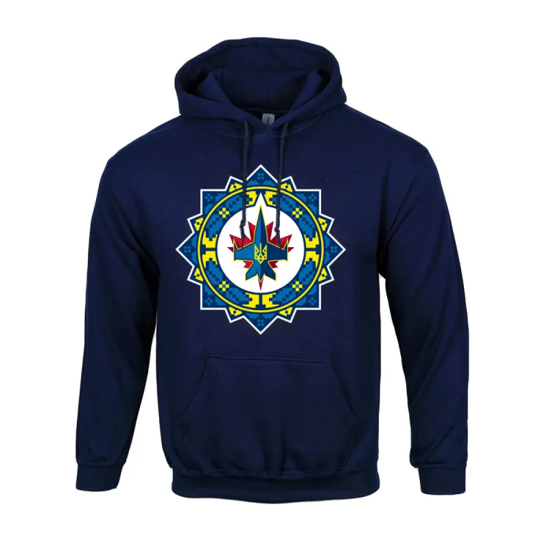 UKRAINIAN LOGO HOODY - NAVY sold by True North Shop